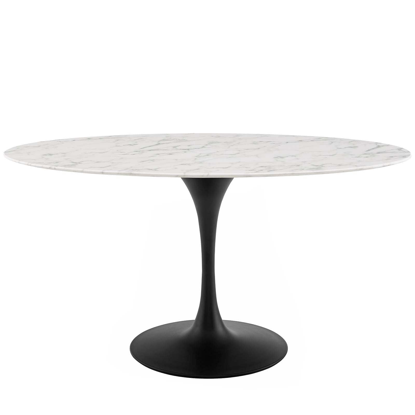 Lippa 60" Oval Artificial Marble Dining Table