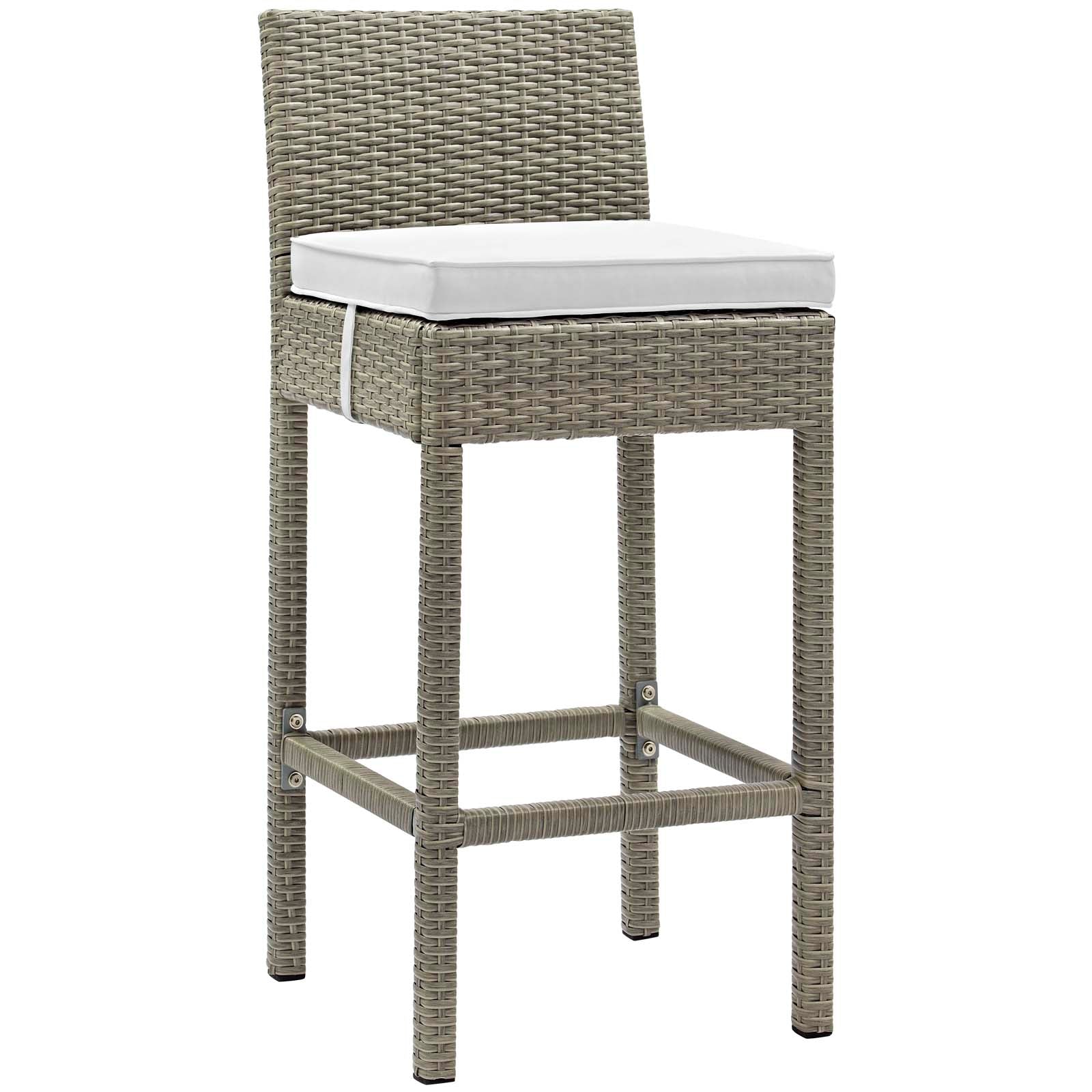 Conduit Bar Stool Outdoor Patio Wicker Rattan Set of 2