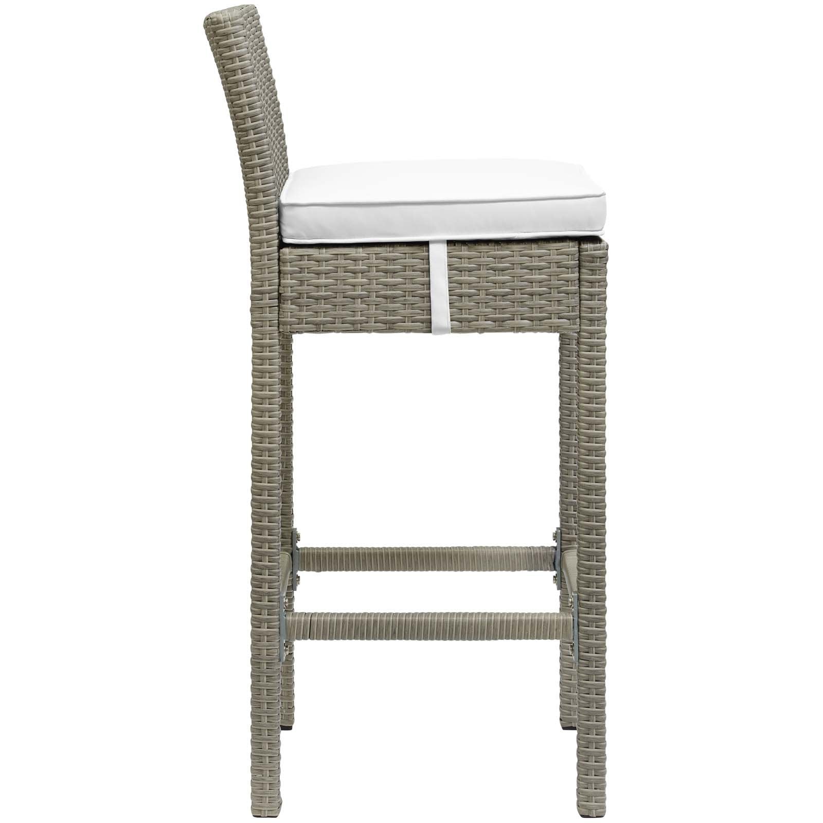 Conduit Bar Stool Outdoor Patio Wicker Rattan Set of 2