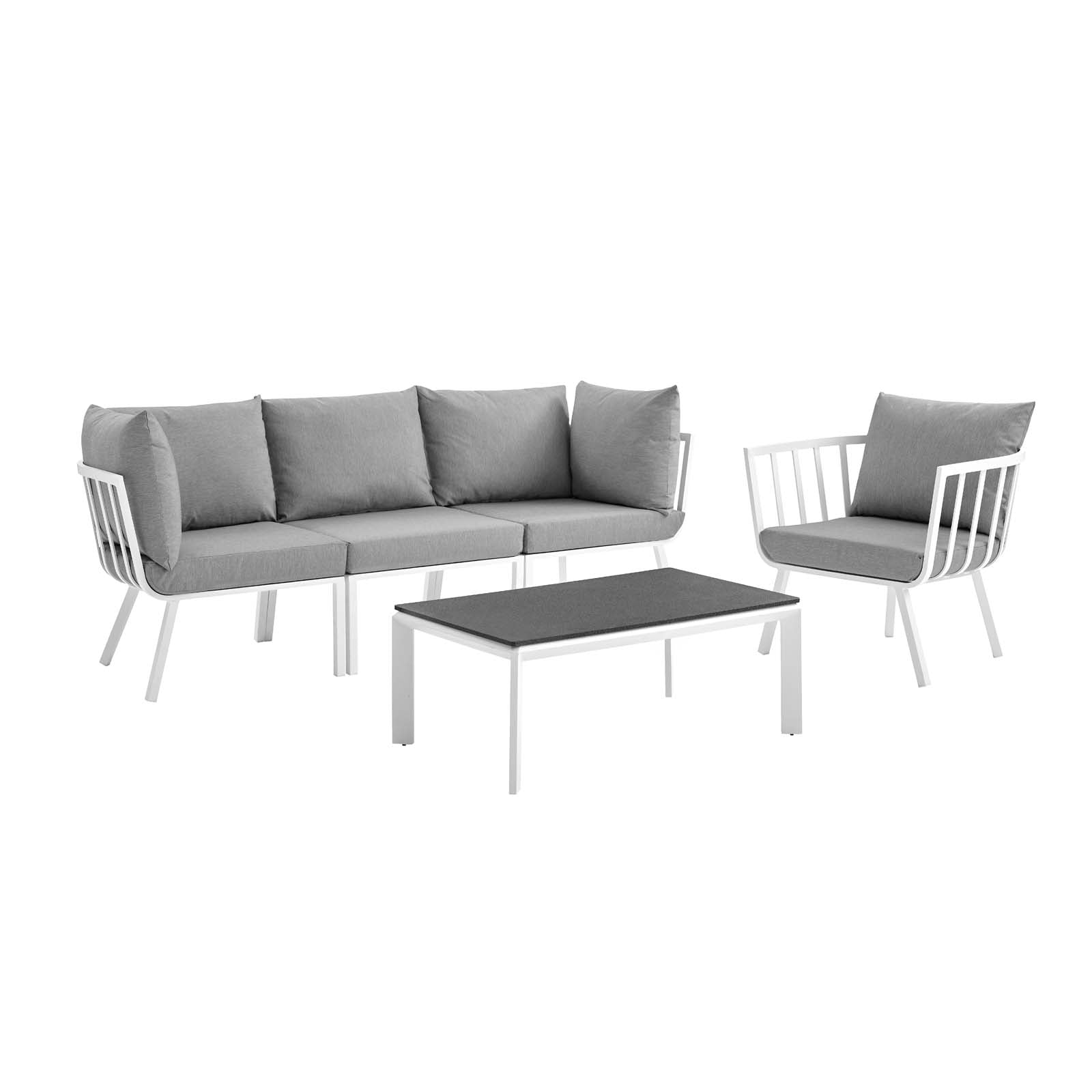 Riverside 5 Piece Outdoor Patio Aluminum Set