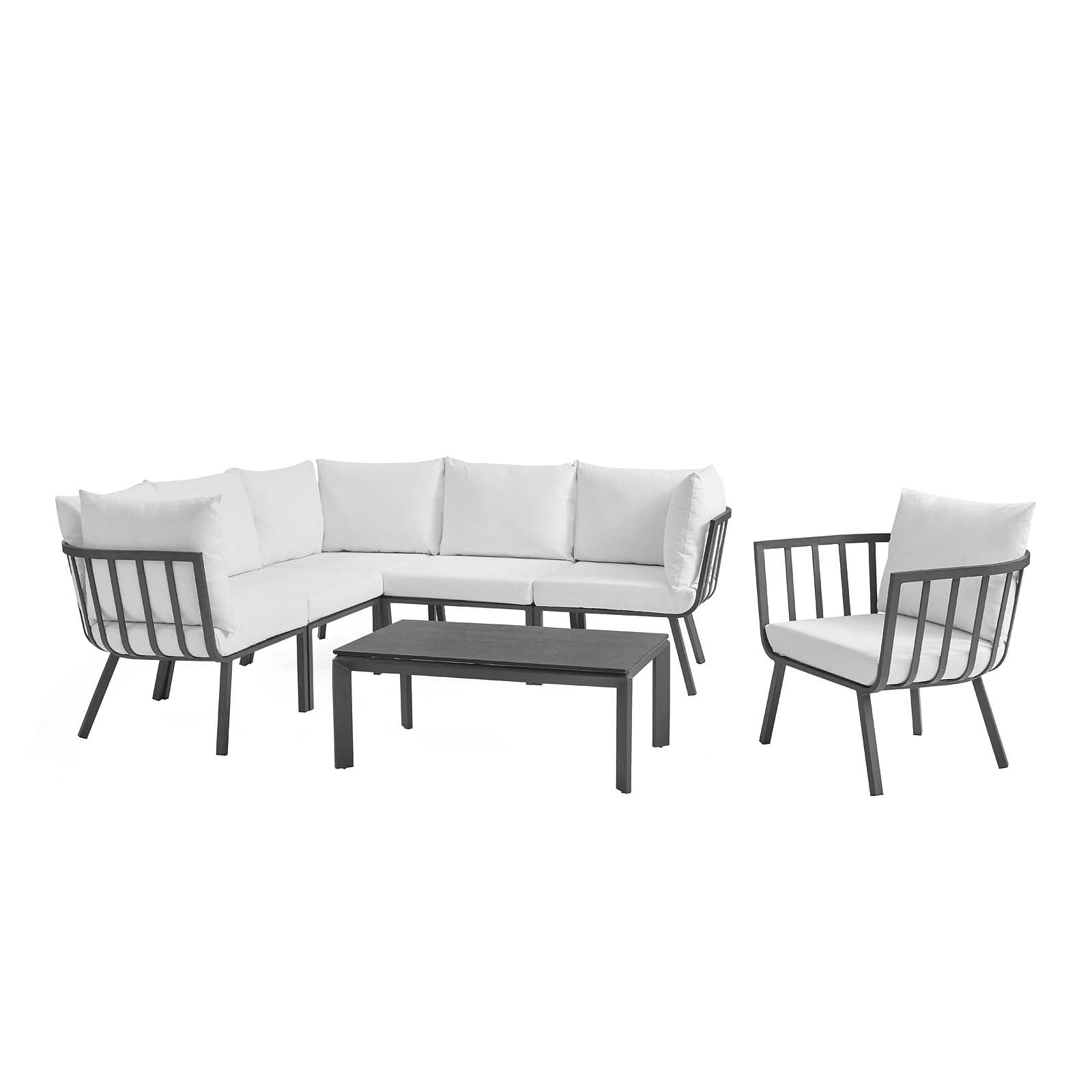 Riverside 7 Piece Outdoor Patio Aluminum Set