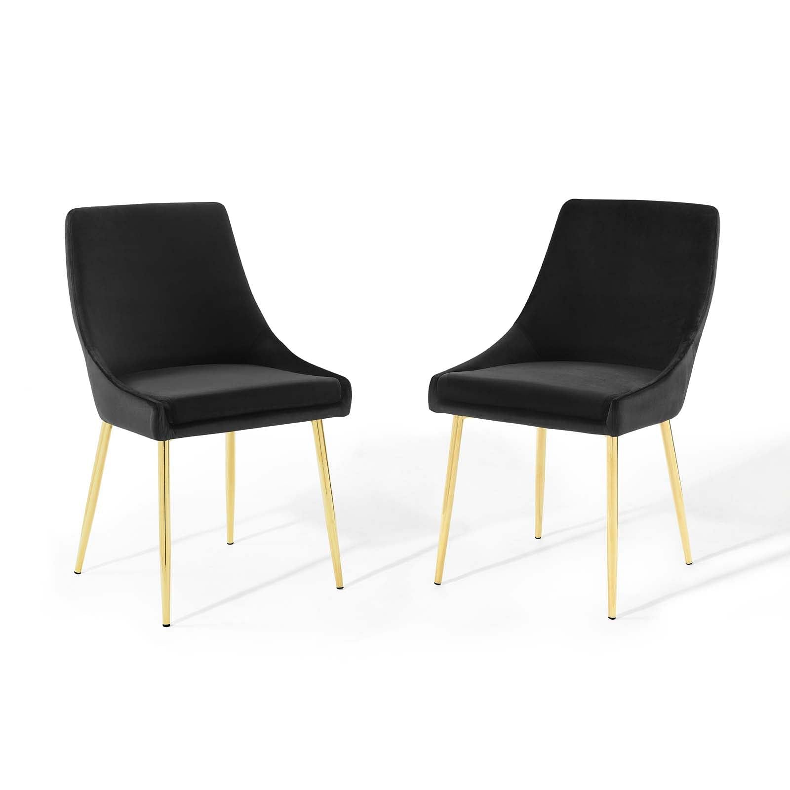 Viscount Performance Velvet Dining Chairs - Set of 2