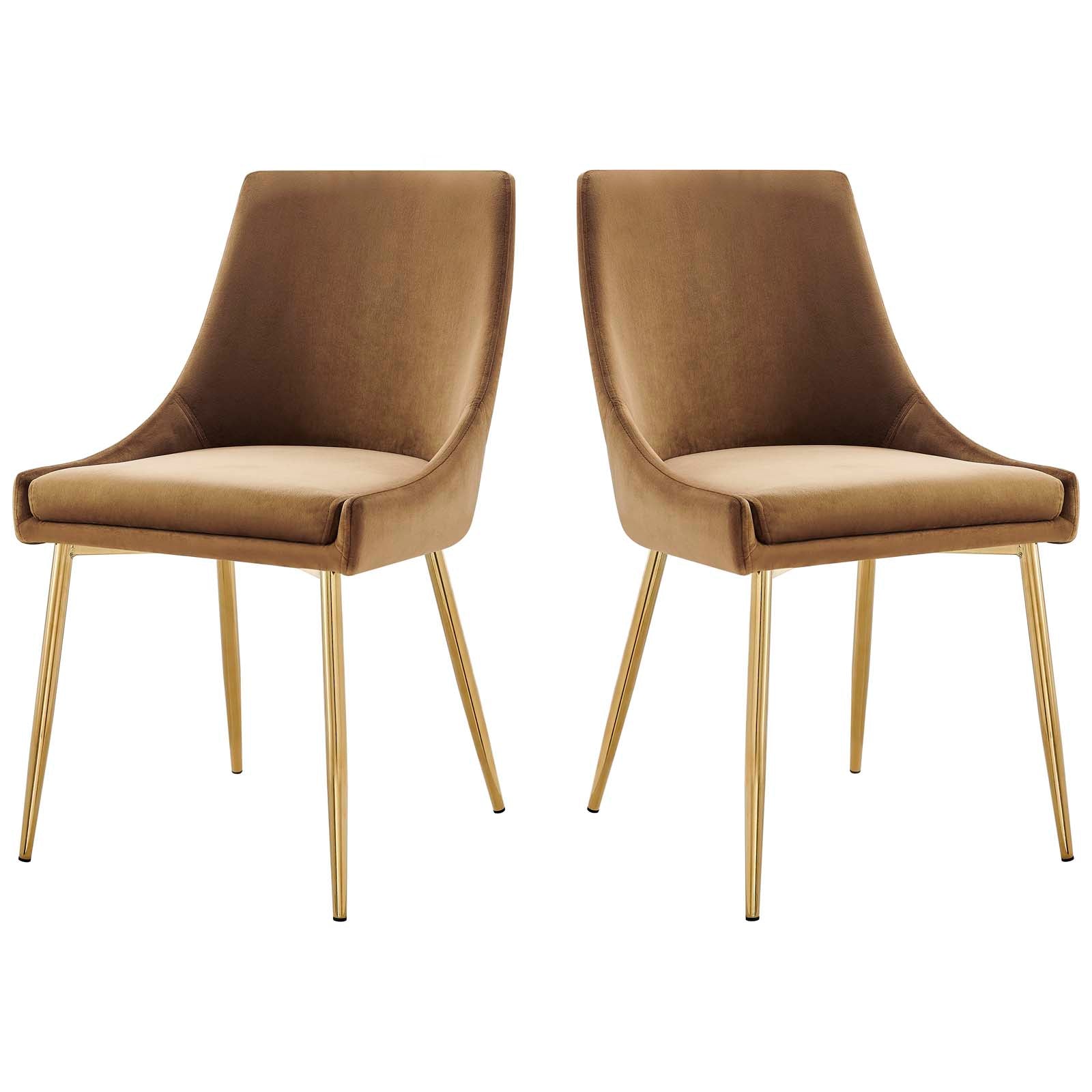 Viscount Performance Velvet Dining Chairs - Set of 2