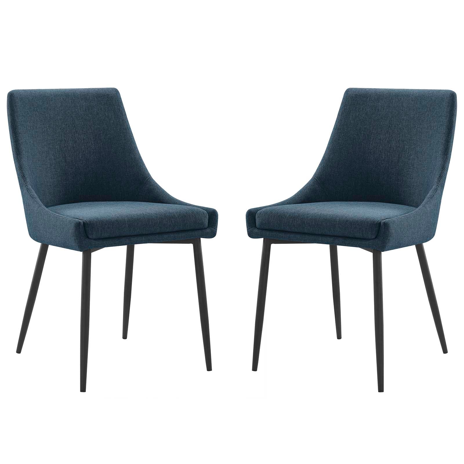 Viscount Upholstered Fabric Dining Chairs - Set of 2