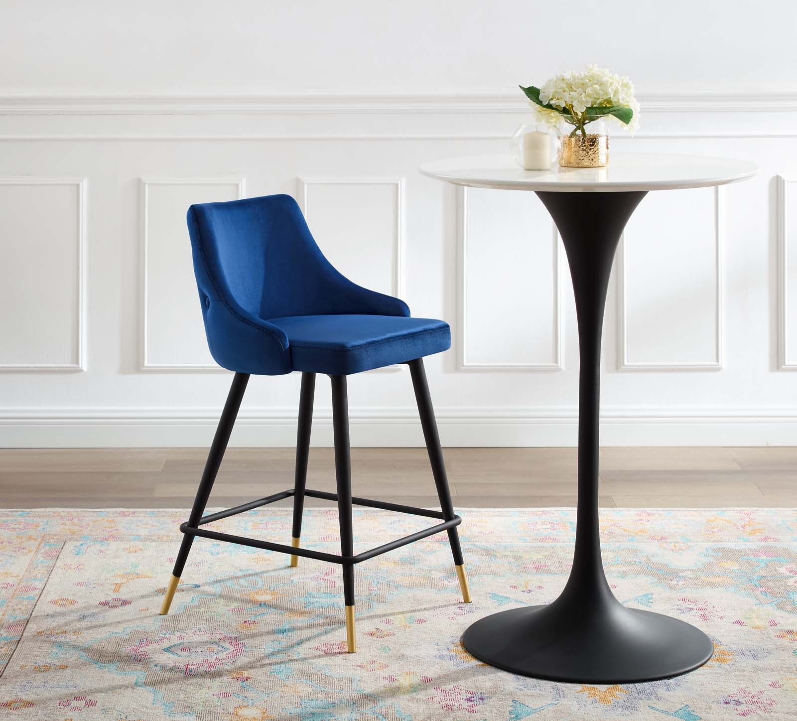 Adorn Performance Velvet Counter Bar Stool