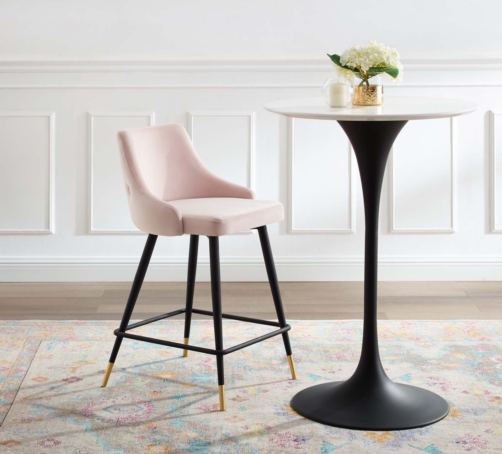 Adorn Performance Velvet Counter Bar Stool