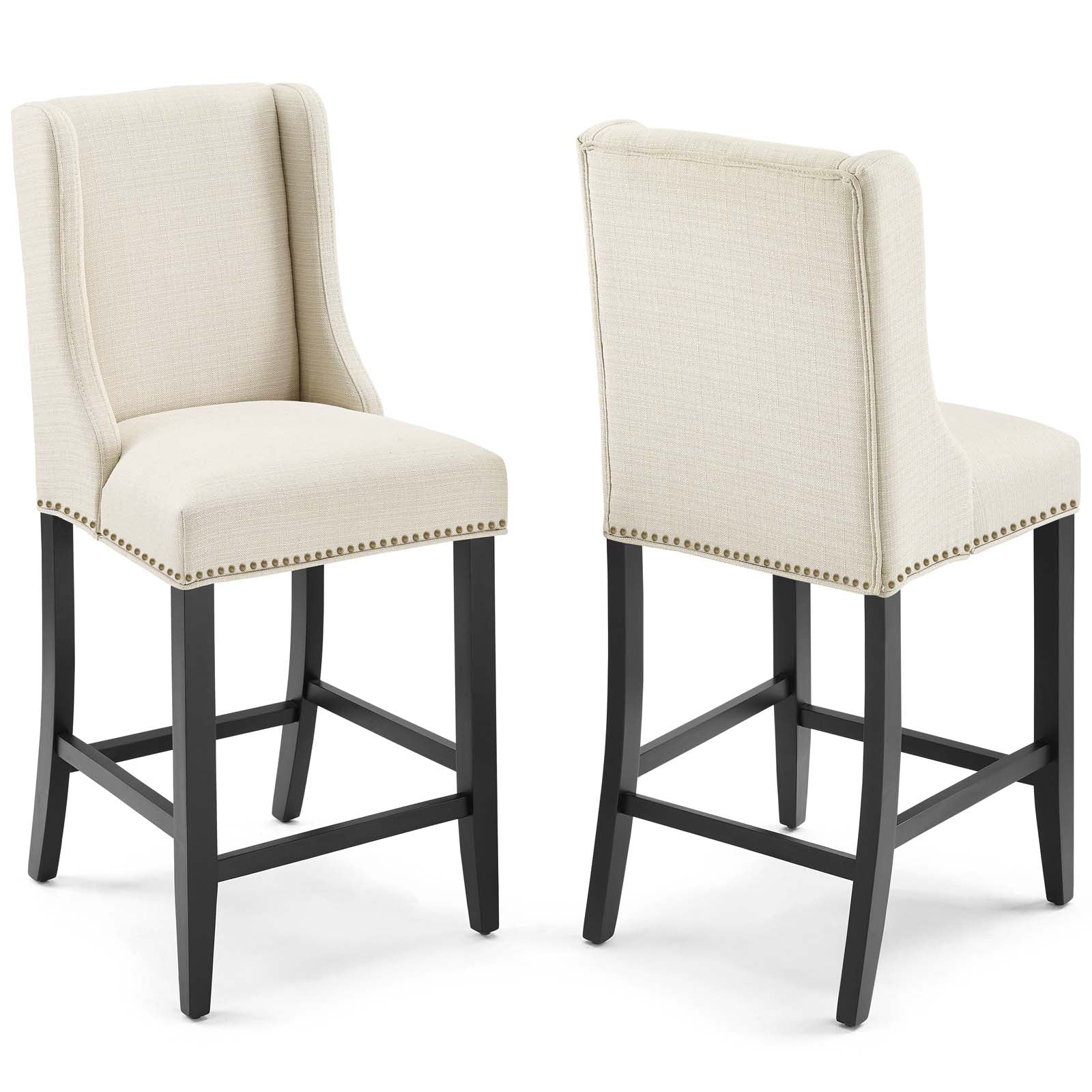 Baron Counter Stool Upholstered Fabric Set of 2