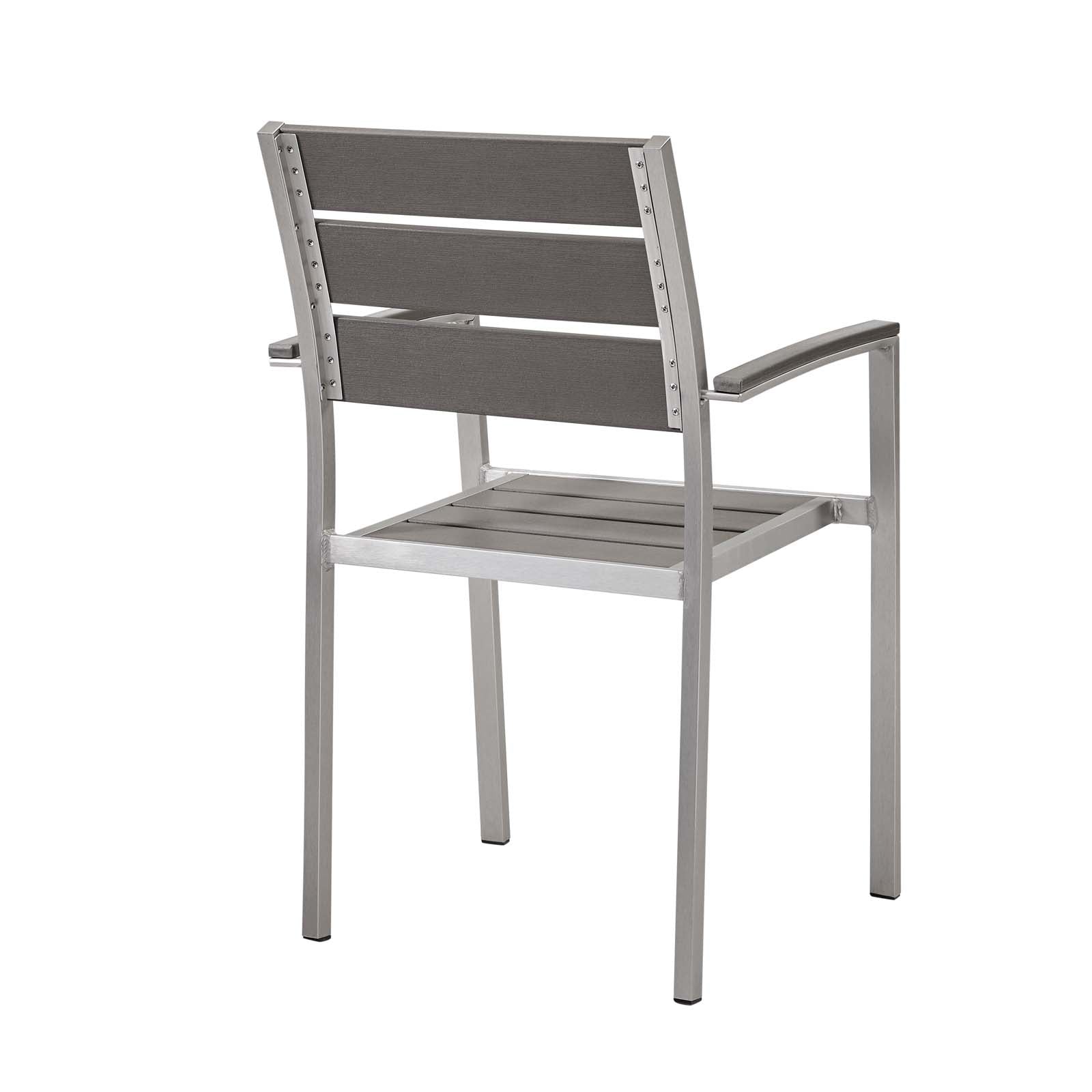 Shore Outdoor Patio Aluminum Dining Armchair Set of 2