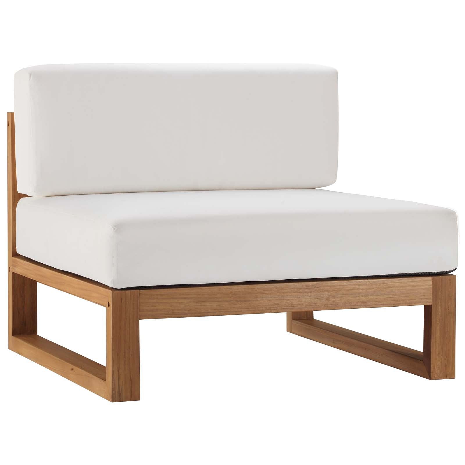 Upland Outdoor Patio Teak Wood Armless Chair