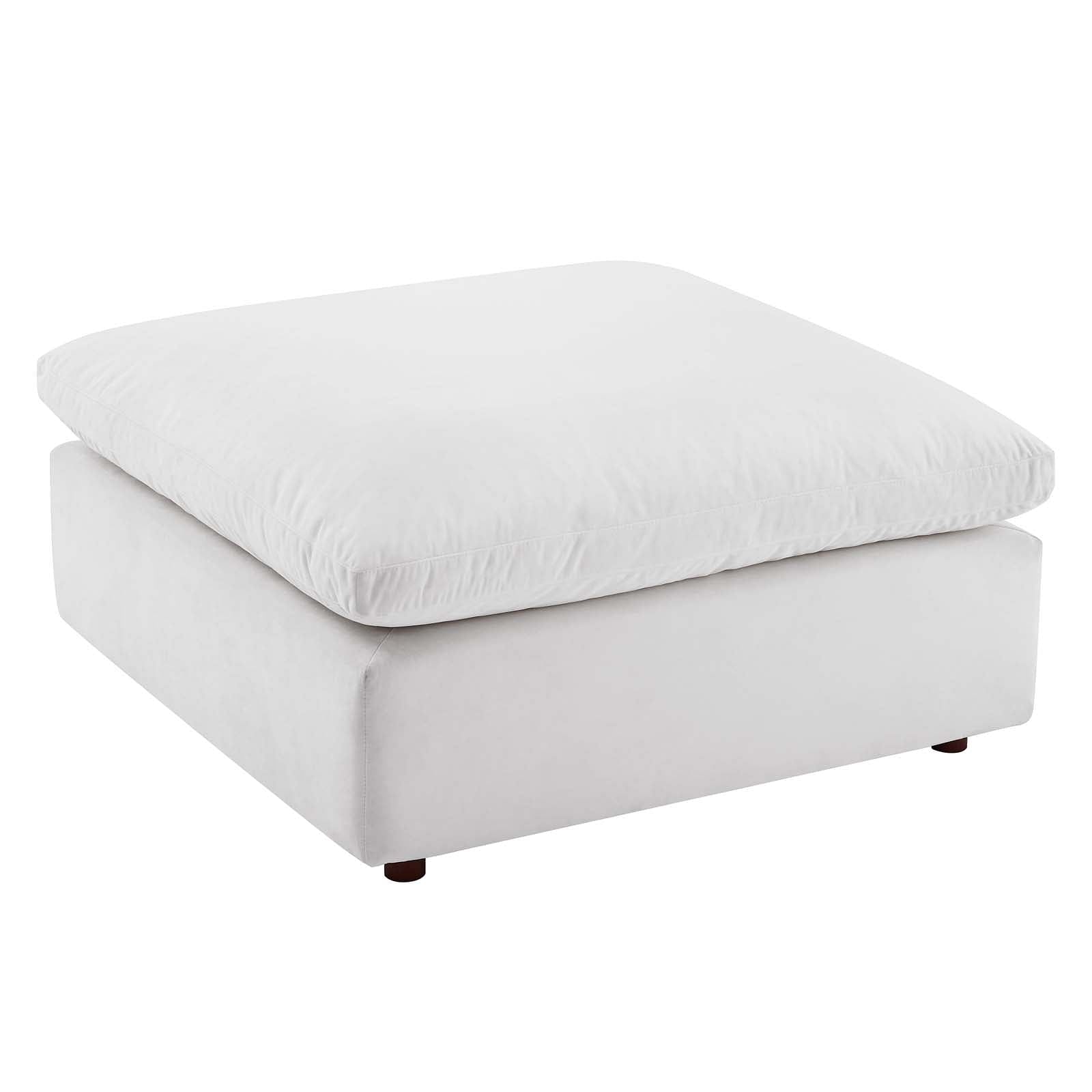 Commix Down Filled Overstuffed Performance Velvet Ottoman