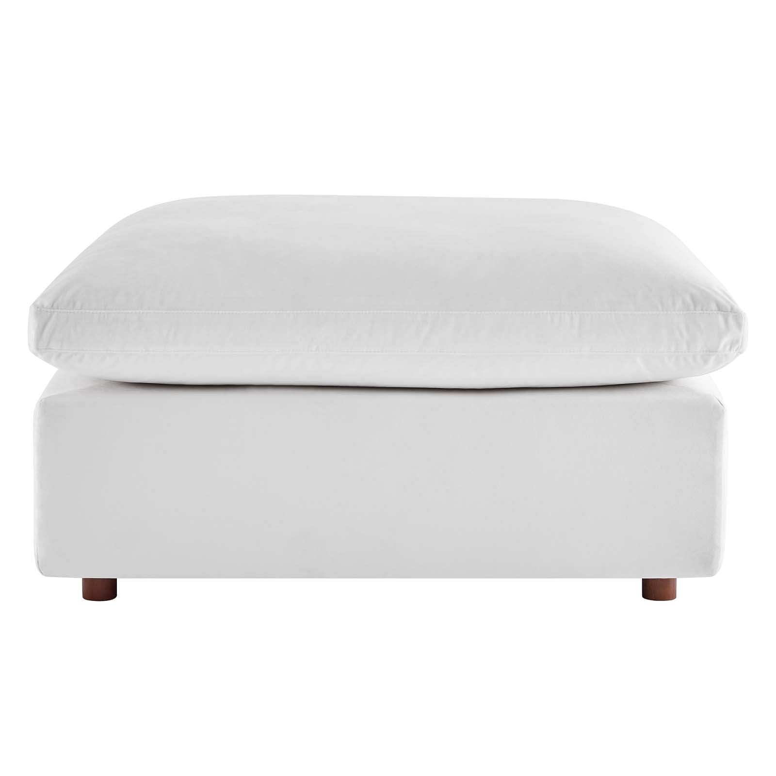 Commix Down Filled Overstuffed Performance Velvet Ottoman