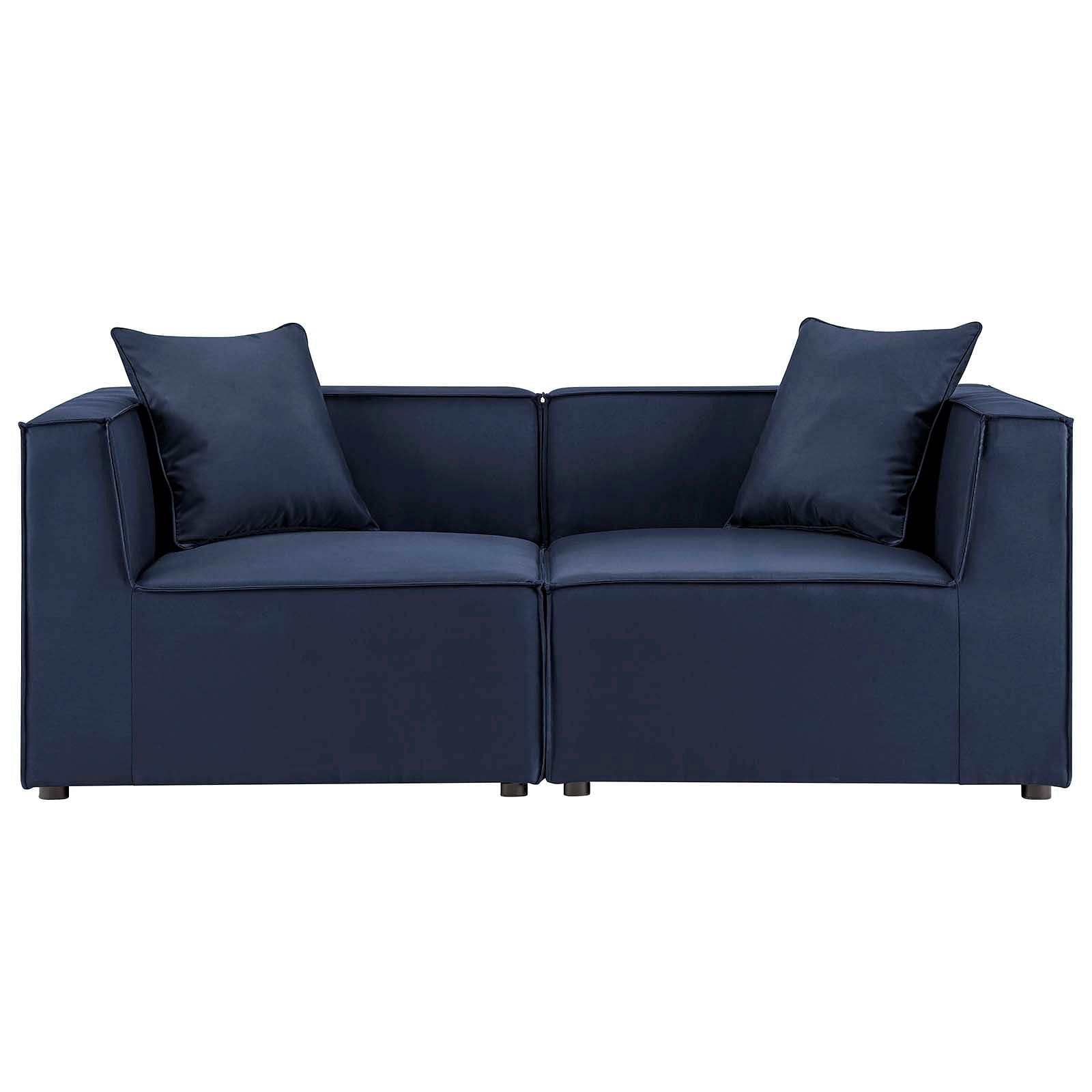 Saybrook Outdoor Patio Upholstered 2-Piece Sectional Sofa Loveseat