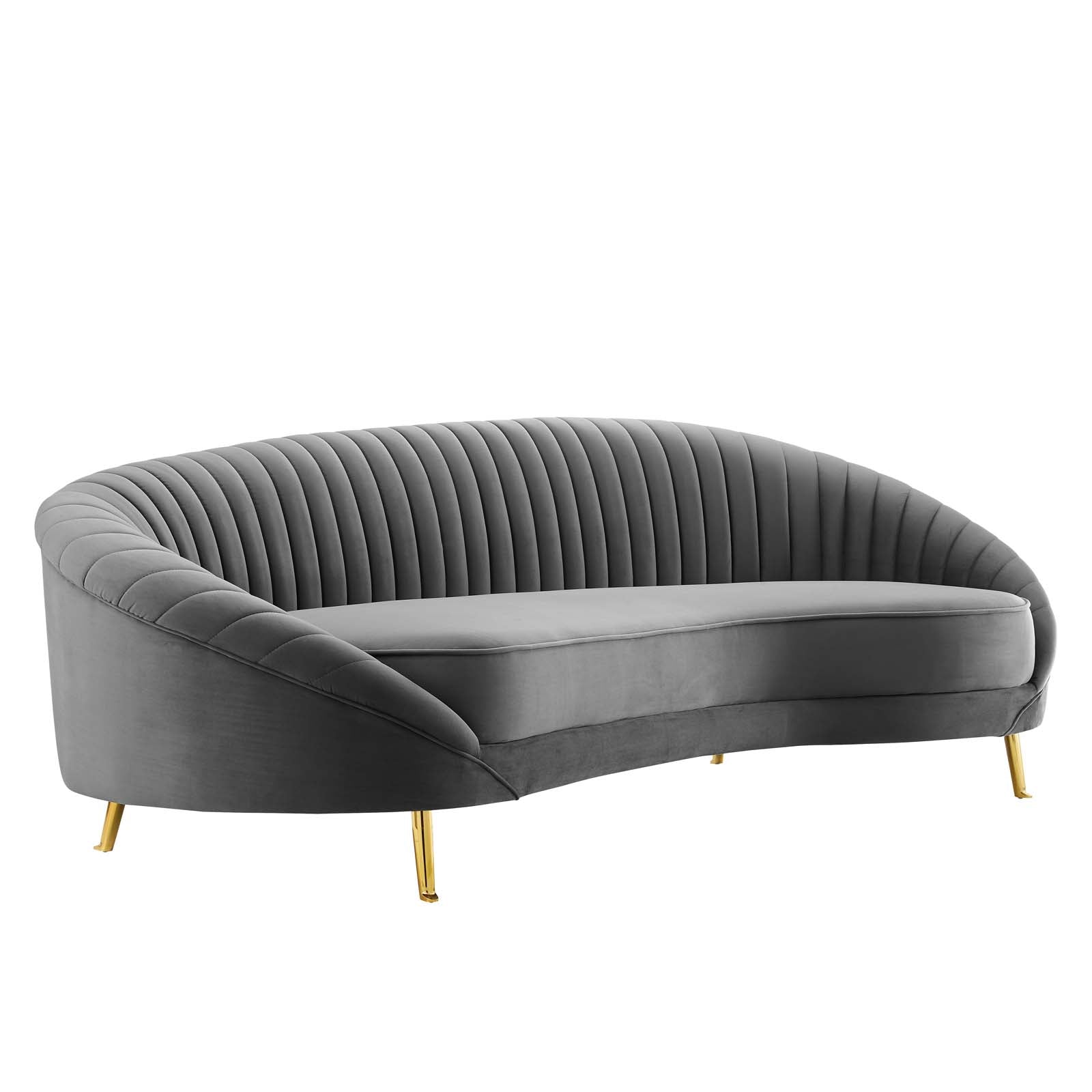 Camber Channel Tufted Performance Velvet Sofa