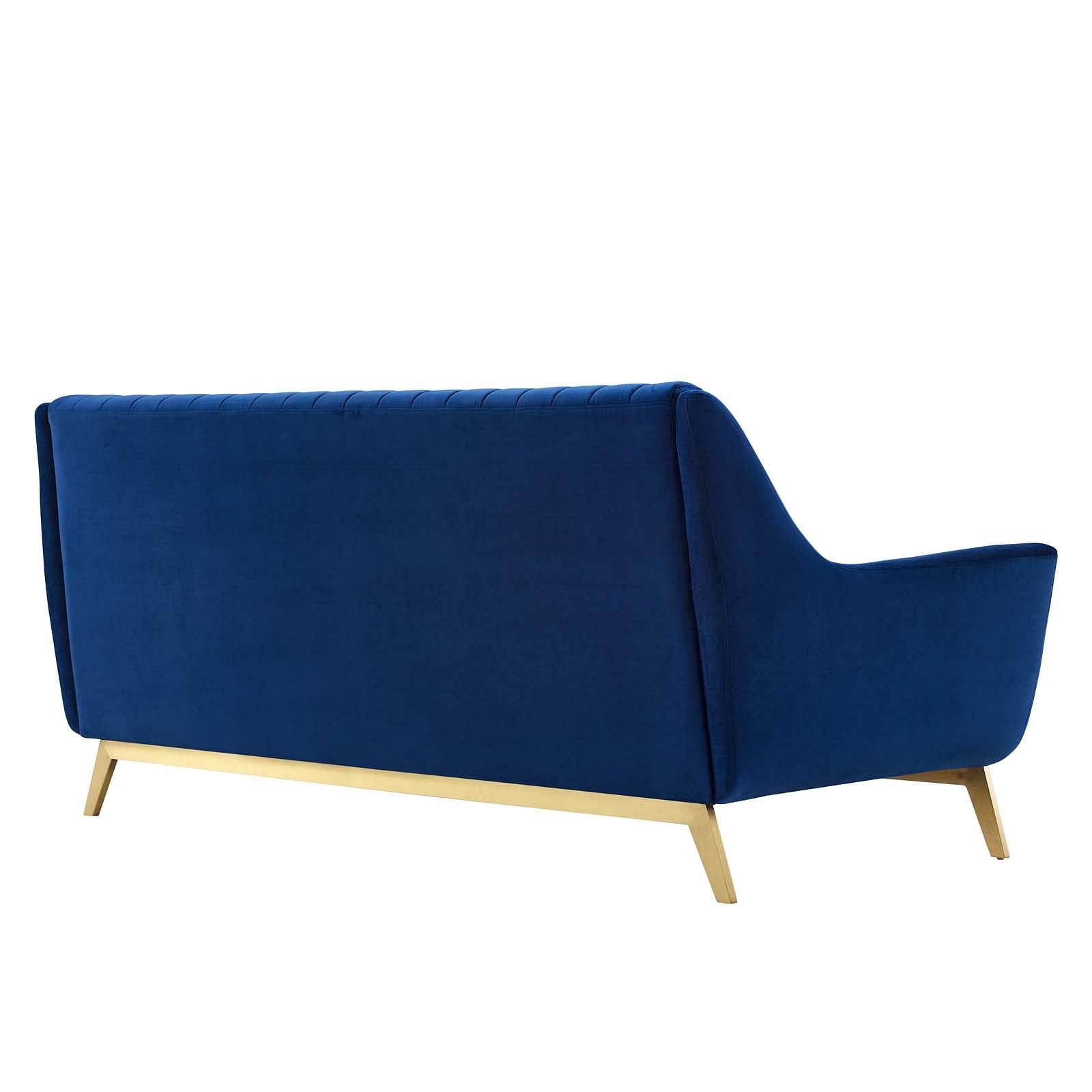 Winsome Channel Tufted Performance Velvet Sofa