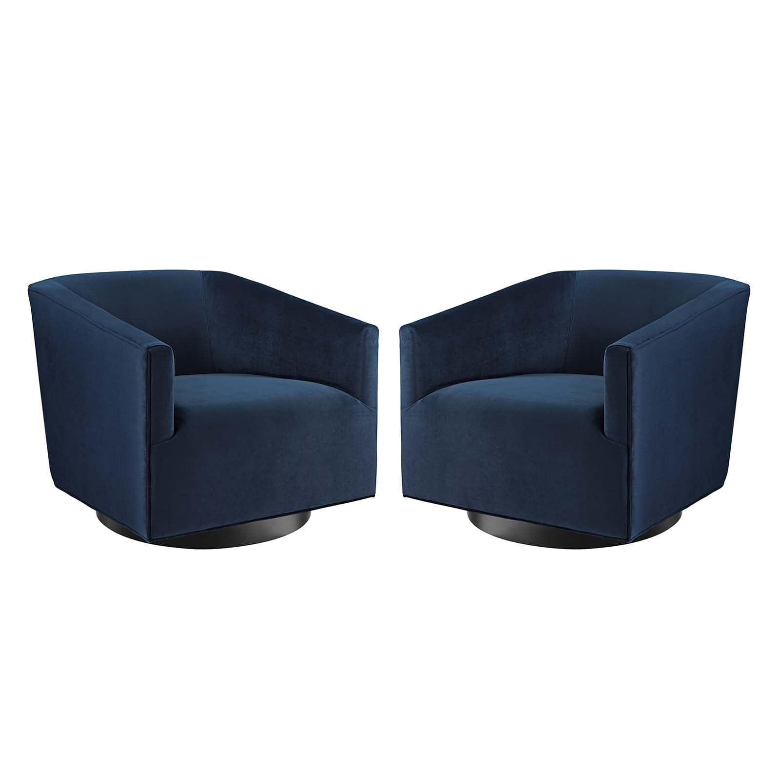 Twist Swivel Chair Performance Velvet Set of 2