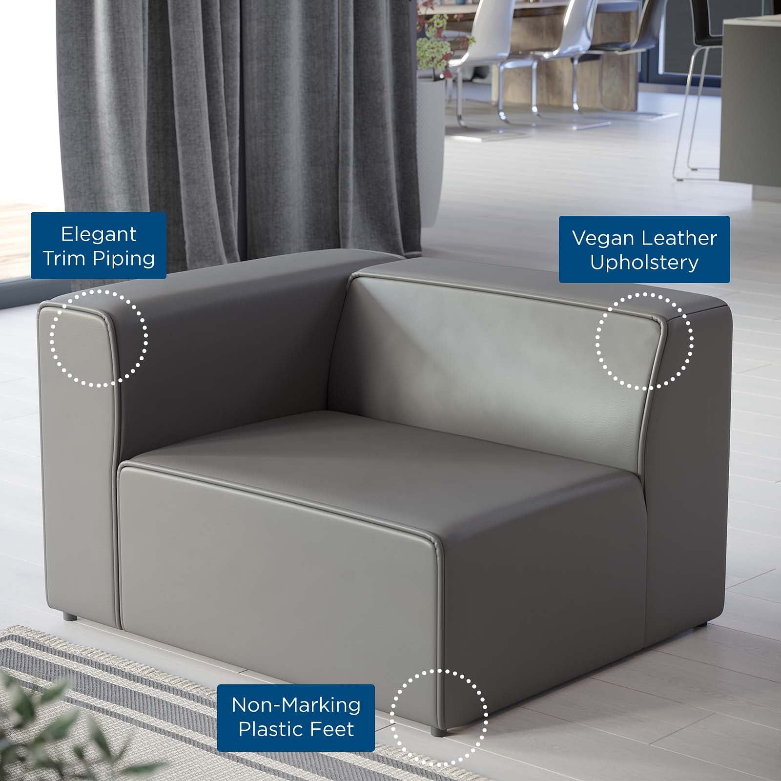 Mingle Vegan Leather Left-Arm Chair
