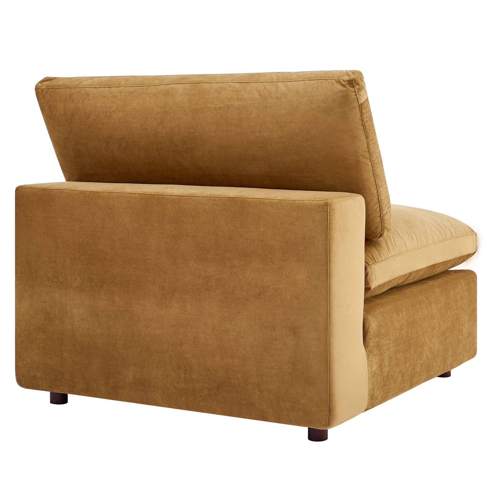 Commix Down Filled Overstuffed Performance Velvet 3-Seater Sofa