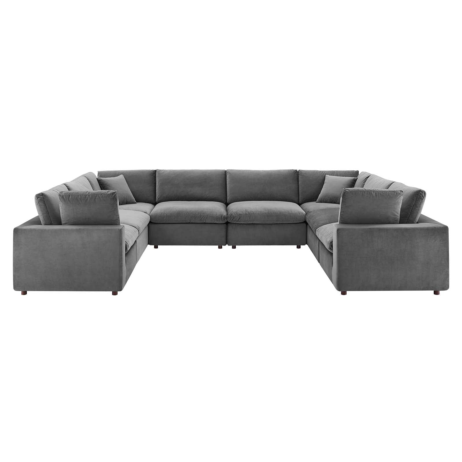 Commix Down Filled Overstuffed Performance Velvet 	8-Piece Sectional Sofa