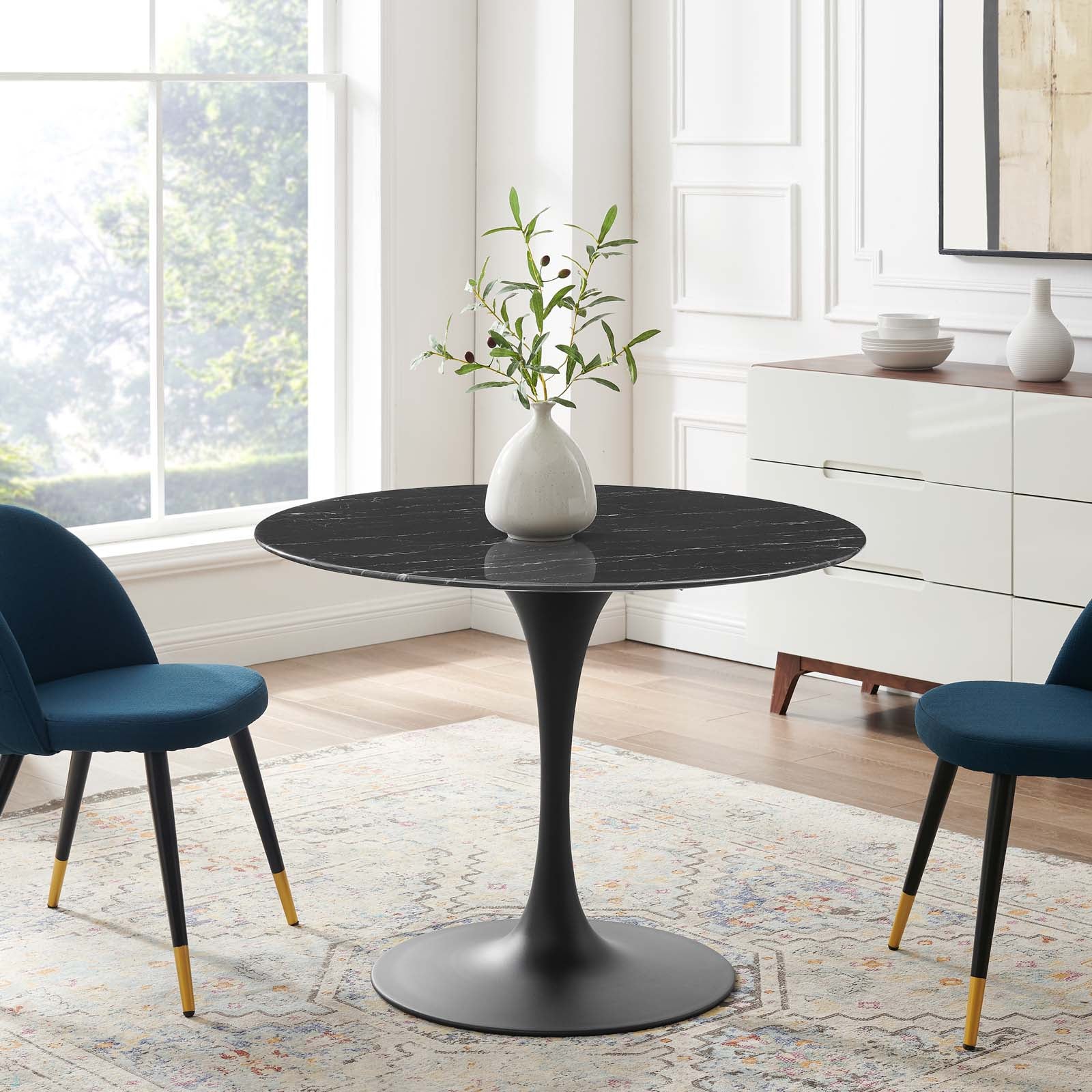 Lippa 40" Artificial Marble Dining Table