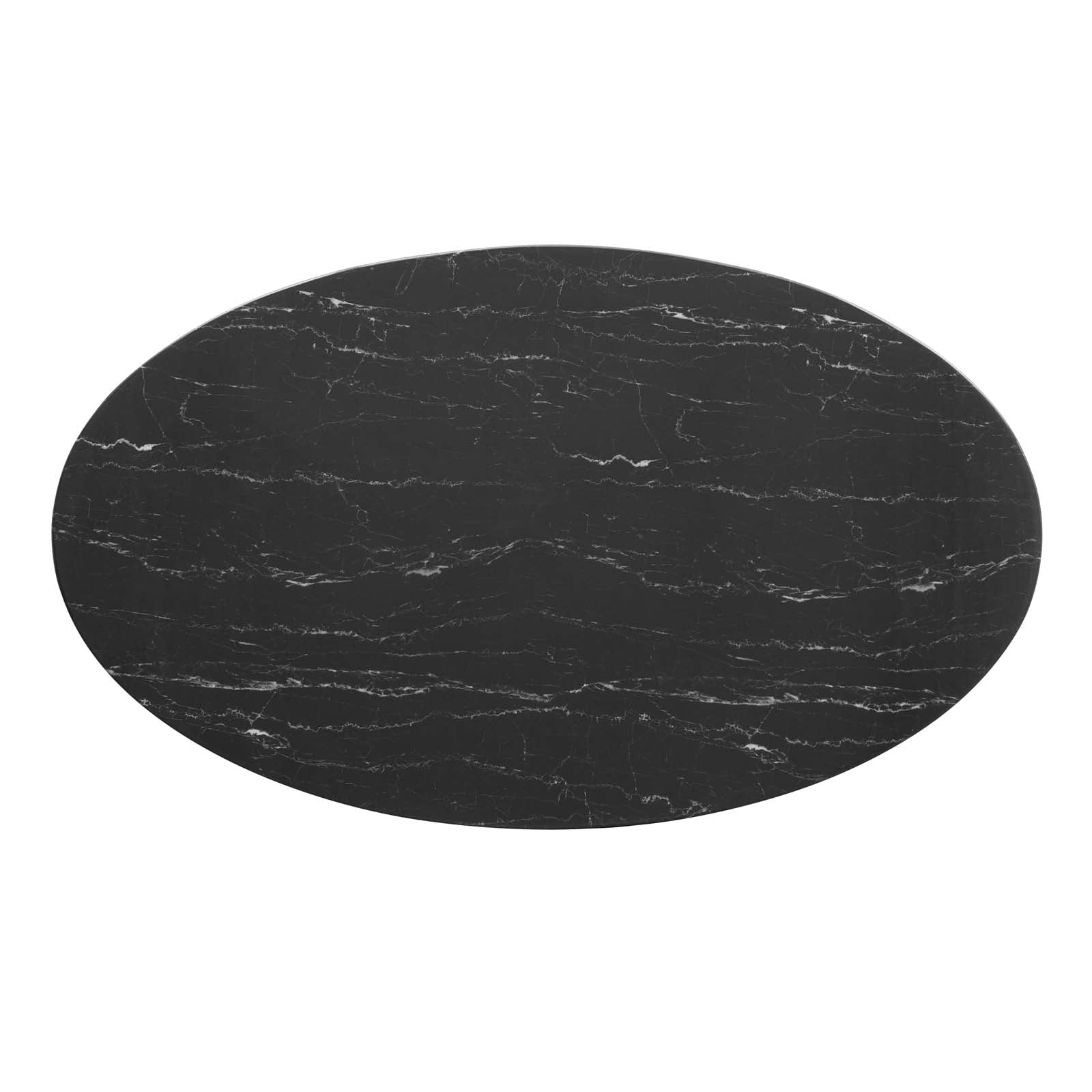 Lippa 60" Artificial Marble Oval Dining Table