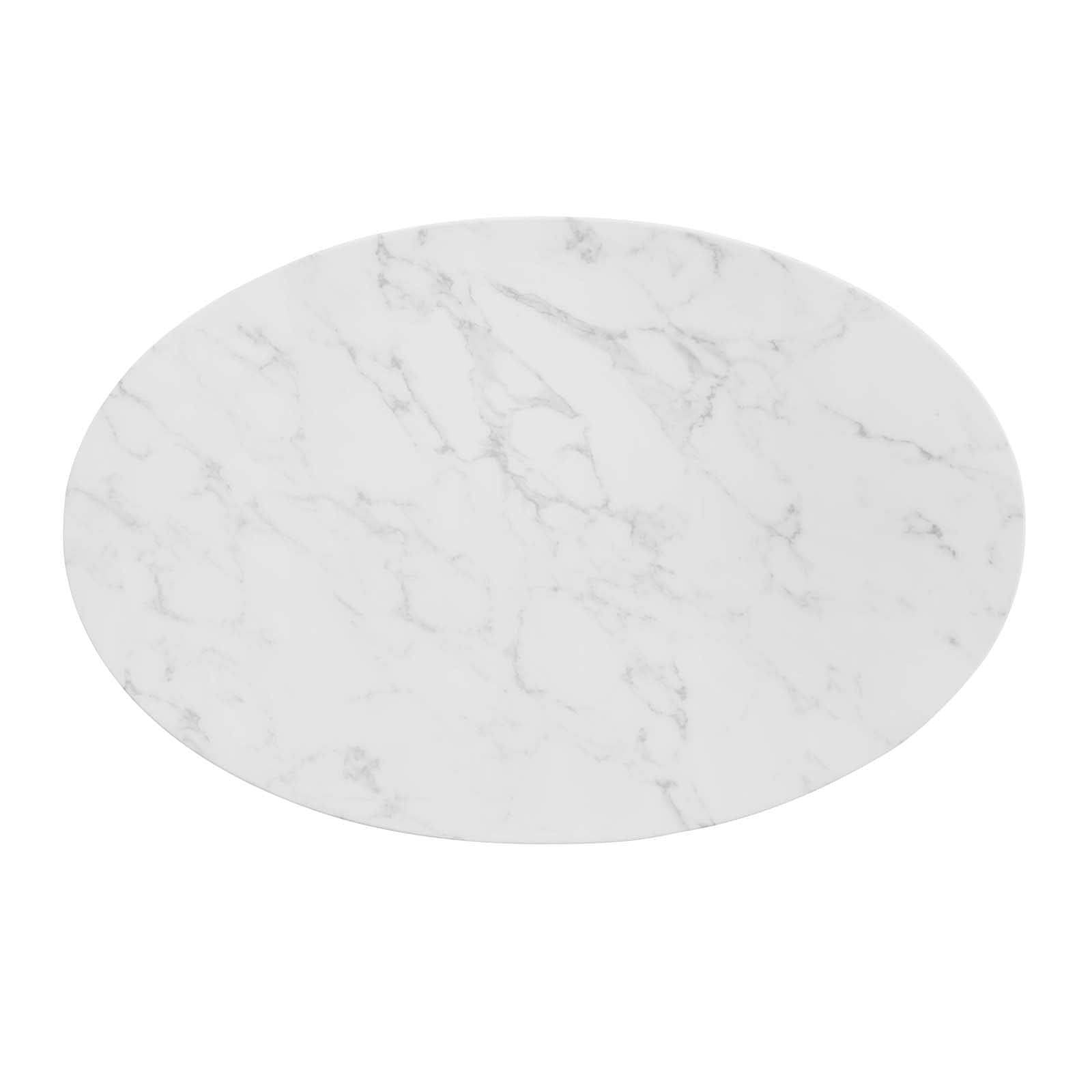 Tupelo 42" Oval Artificial Marble Dining Table