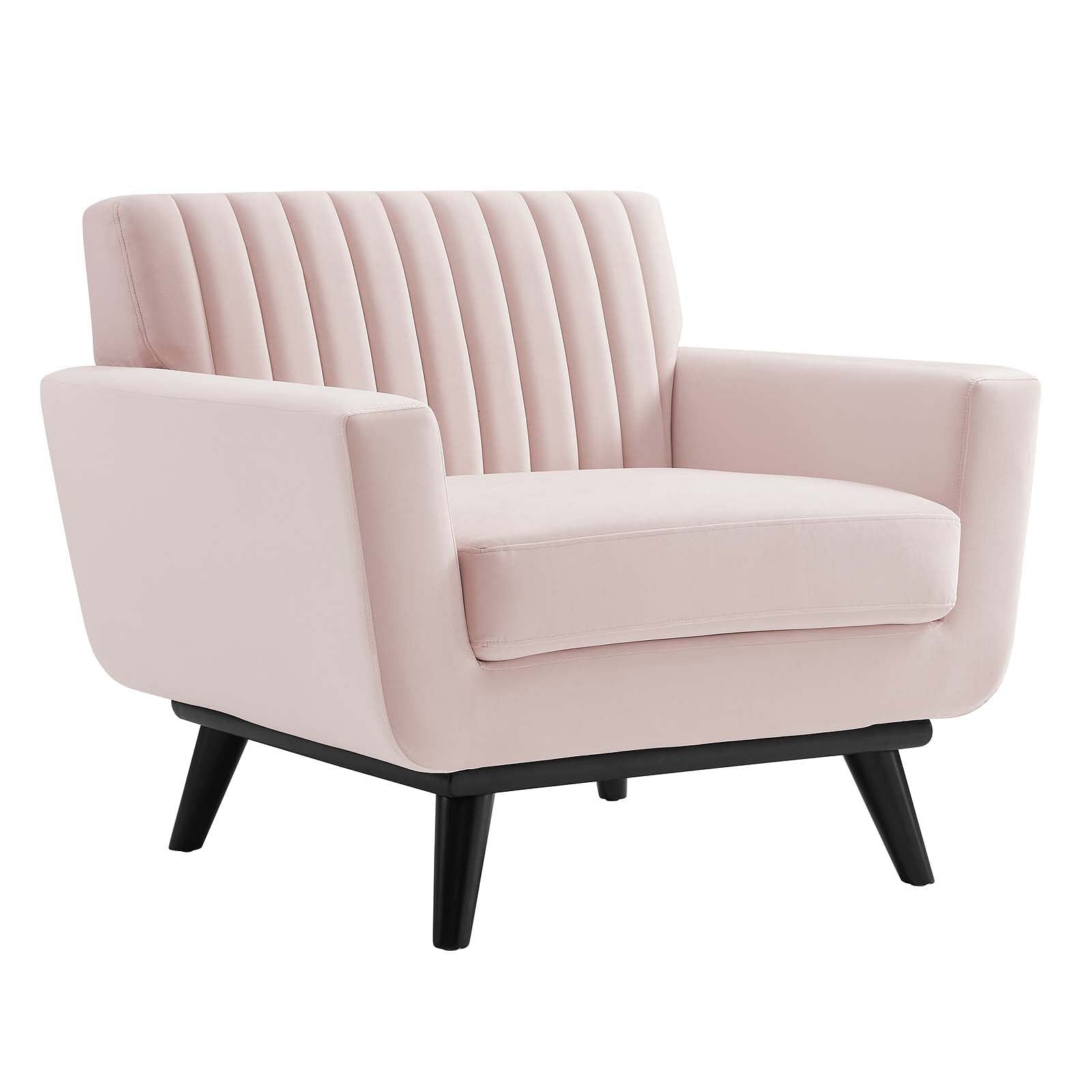 Engage Channel Tufted Performance Velvet Armchair