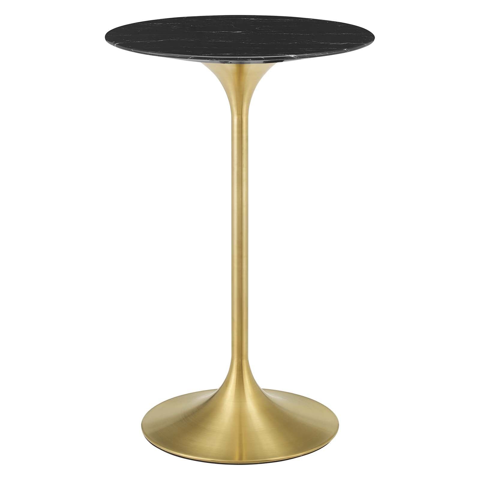 Lippa 28" Artificial Marble Bar Table