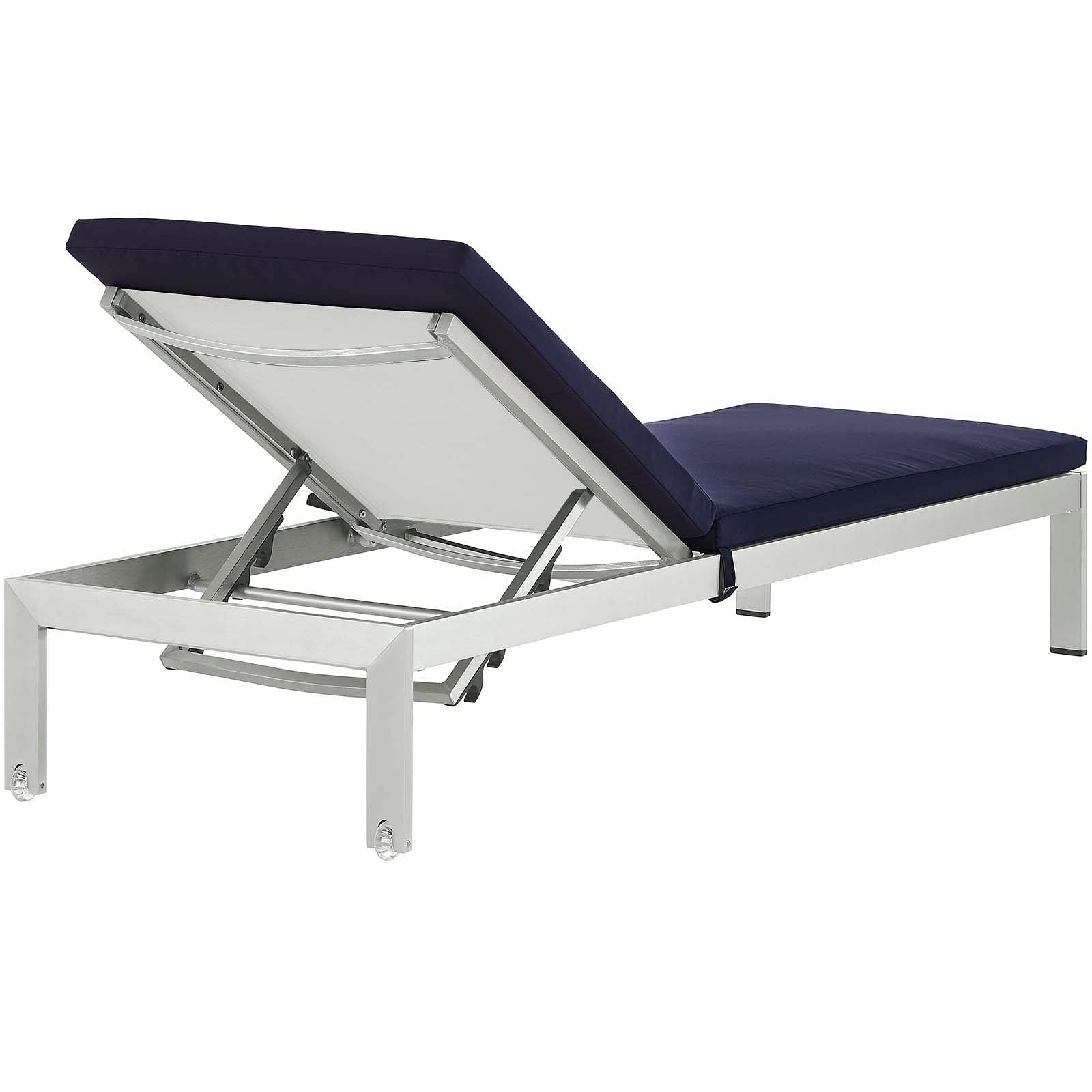 Shore Outdoor Patio Aluminum Chaise with Cushions