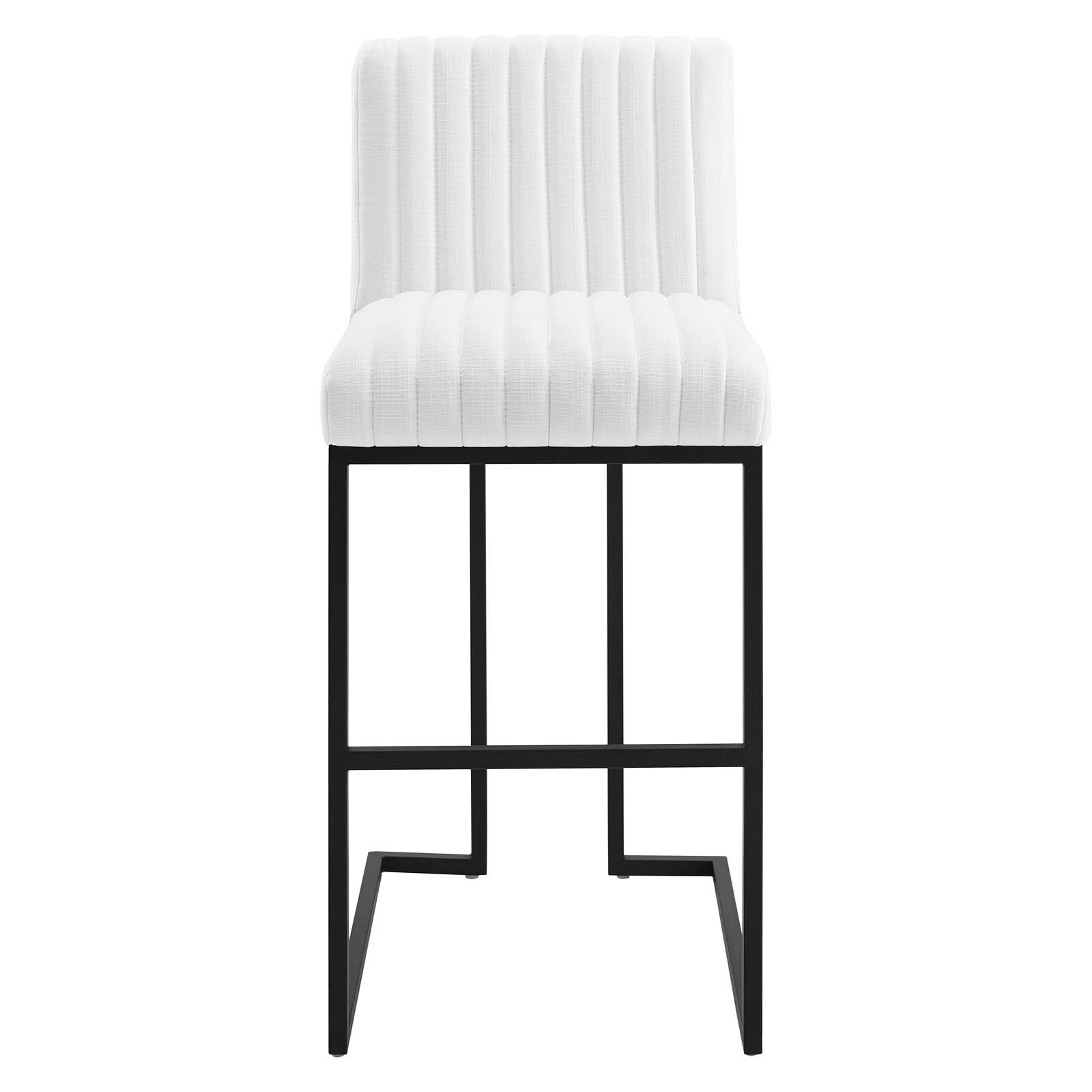 Indulge Channel Tufted Fabric Bar Stools