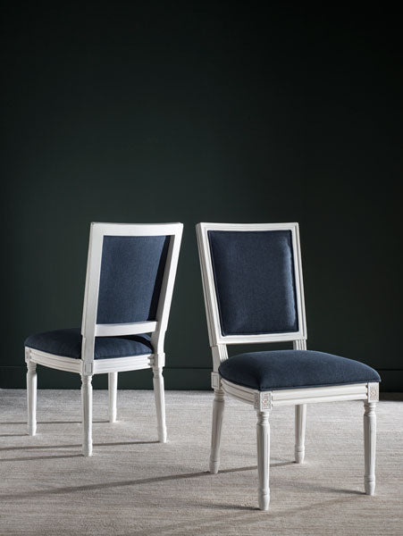 Buchanan 19''H French Brasserie Linen Rect Side Chair