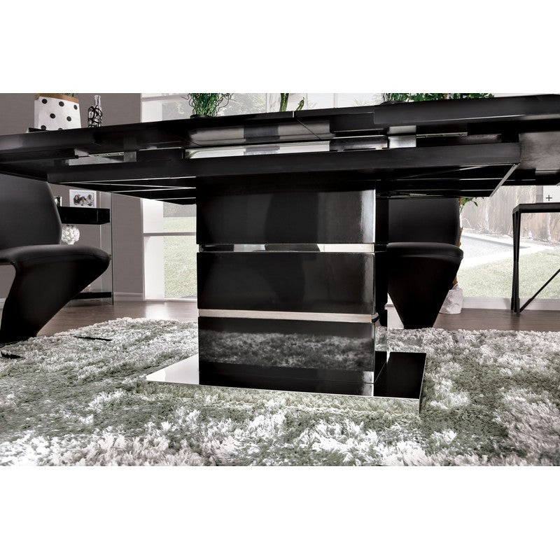 Amia Contemporary Glass Top Dining Table