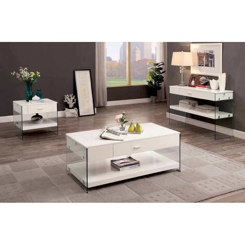 Beliza Contemporary Multi-Storage Sofa Table