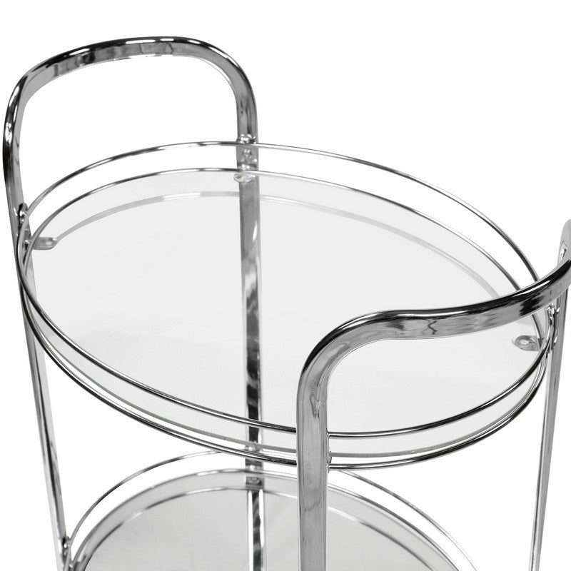 Vivienne Contemporary 2-Shelf Serving Cart