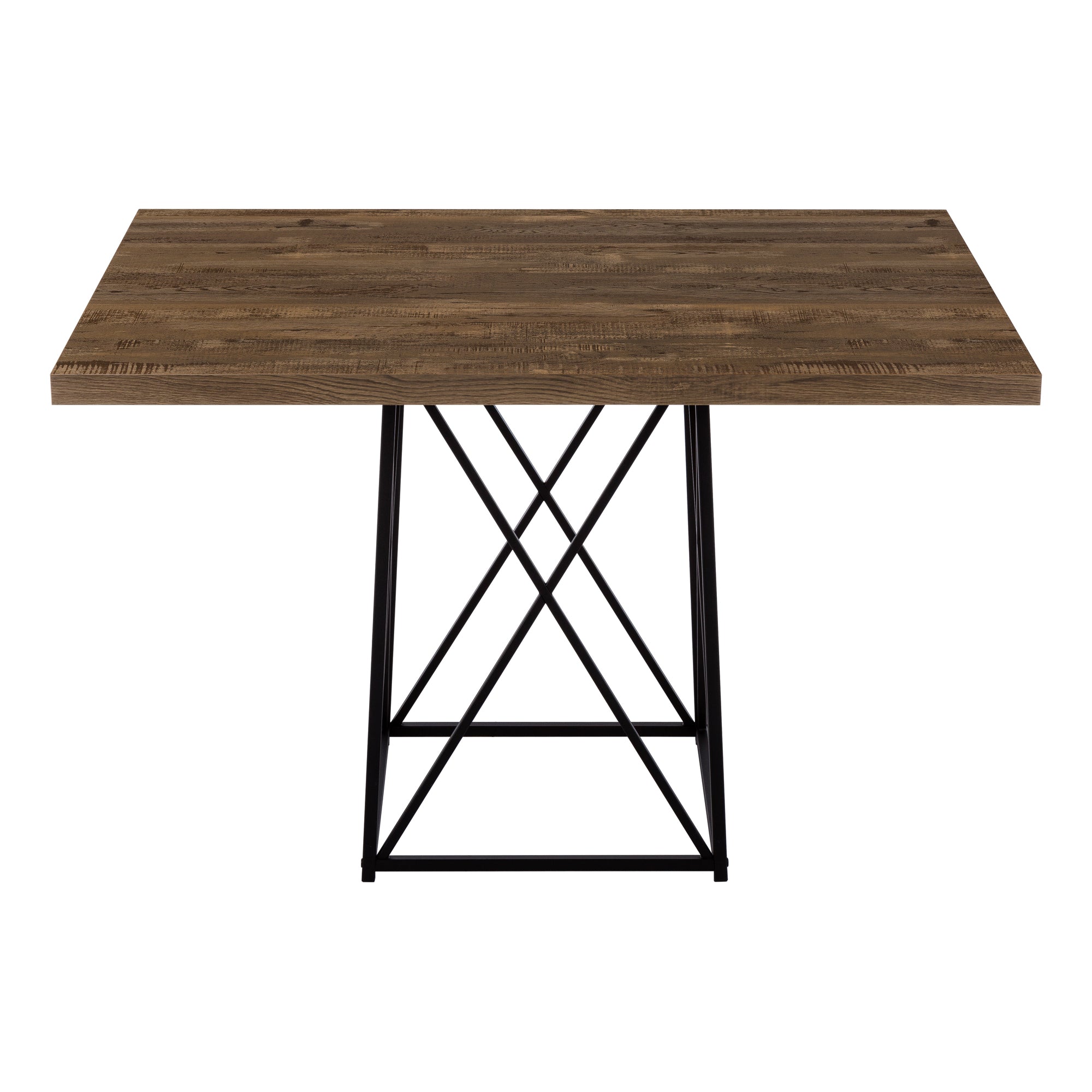 Dining Table - 36X 48 / Brown Reclaimed Wood-Look/Black