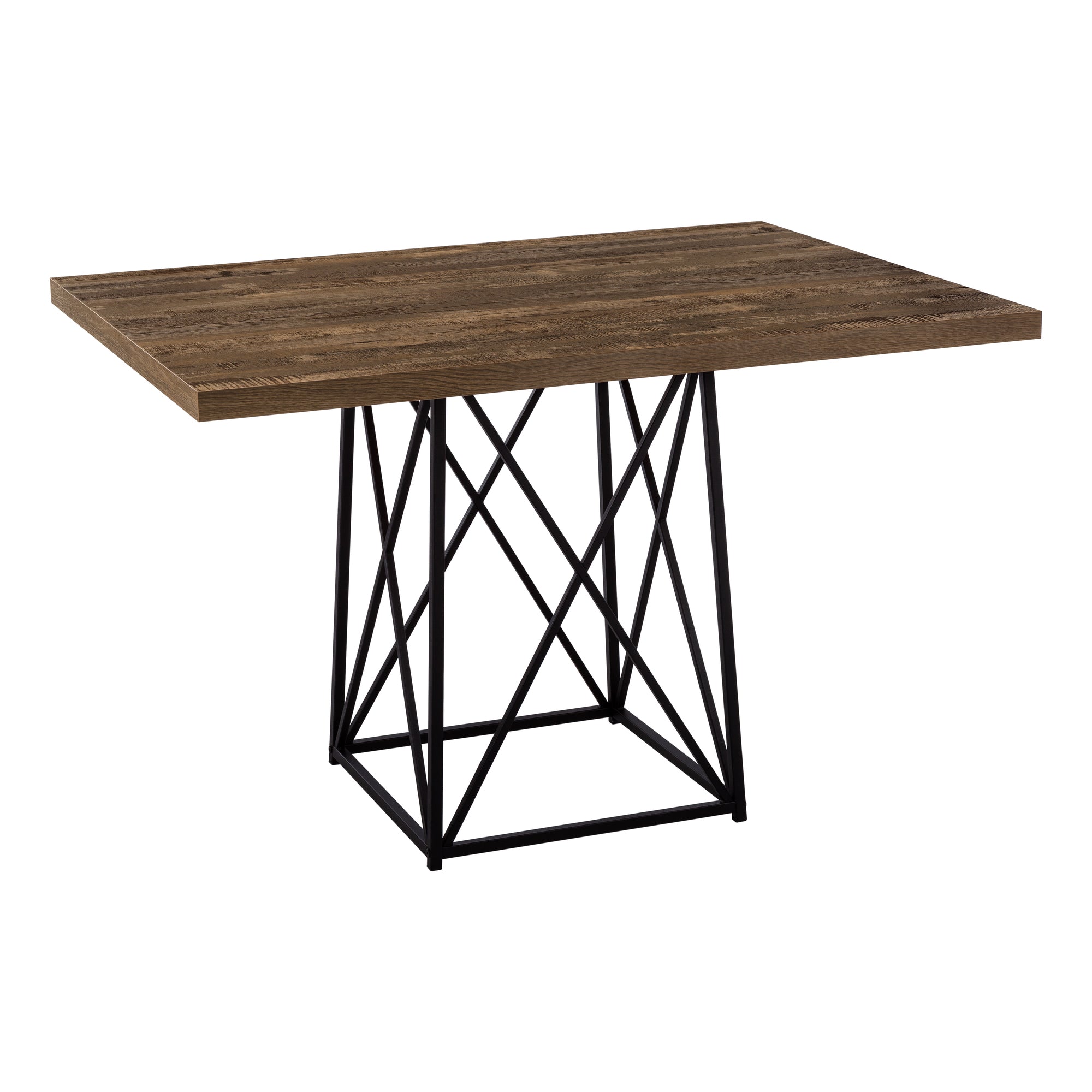 Dining Table - 36X 48 / Brown Reclaimed Wood-Look/Black