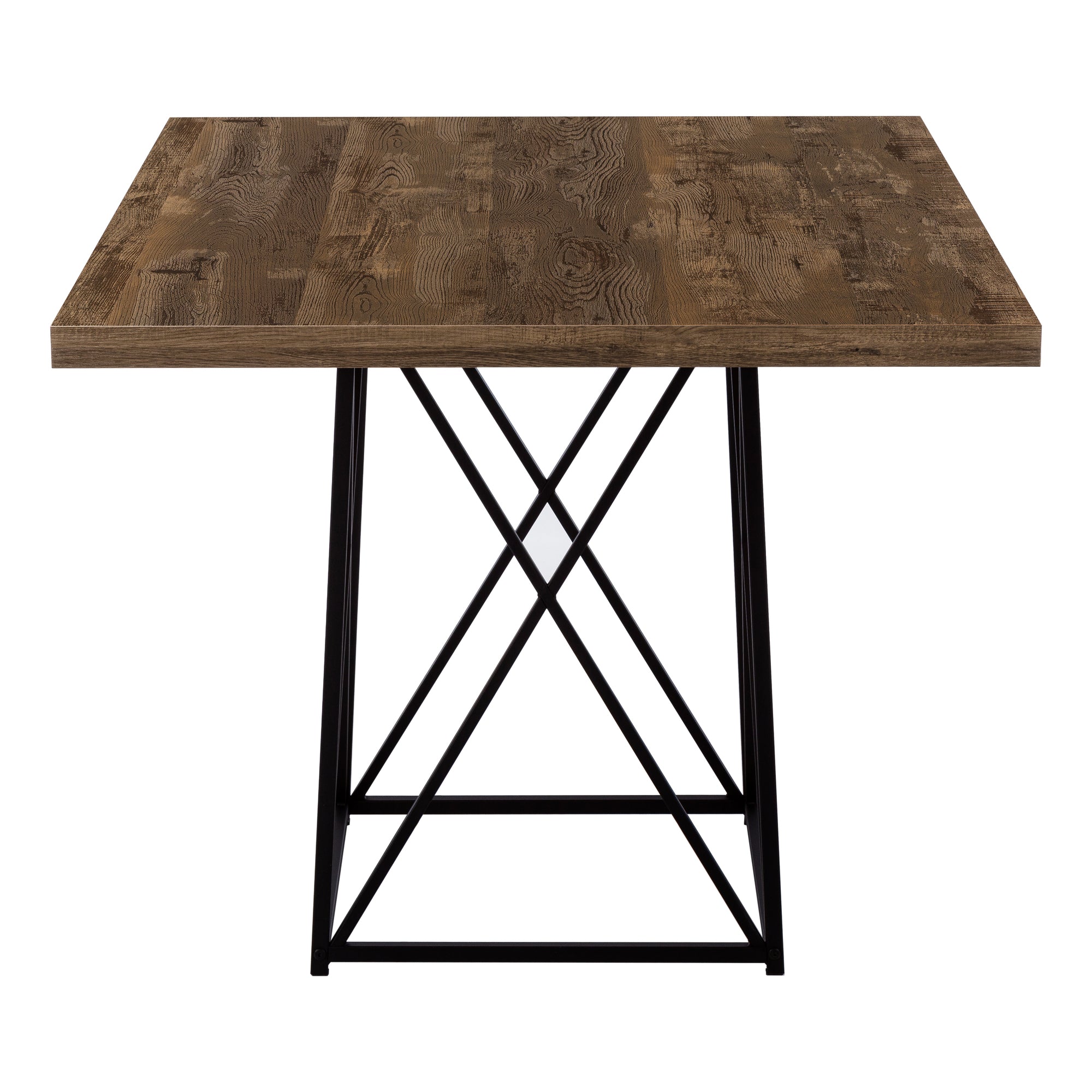 Dining Table - 36X 48 / Brown Reclaimed Wood-Look/Black