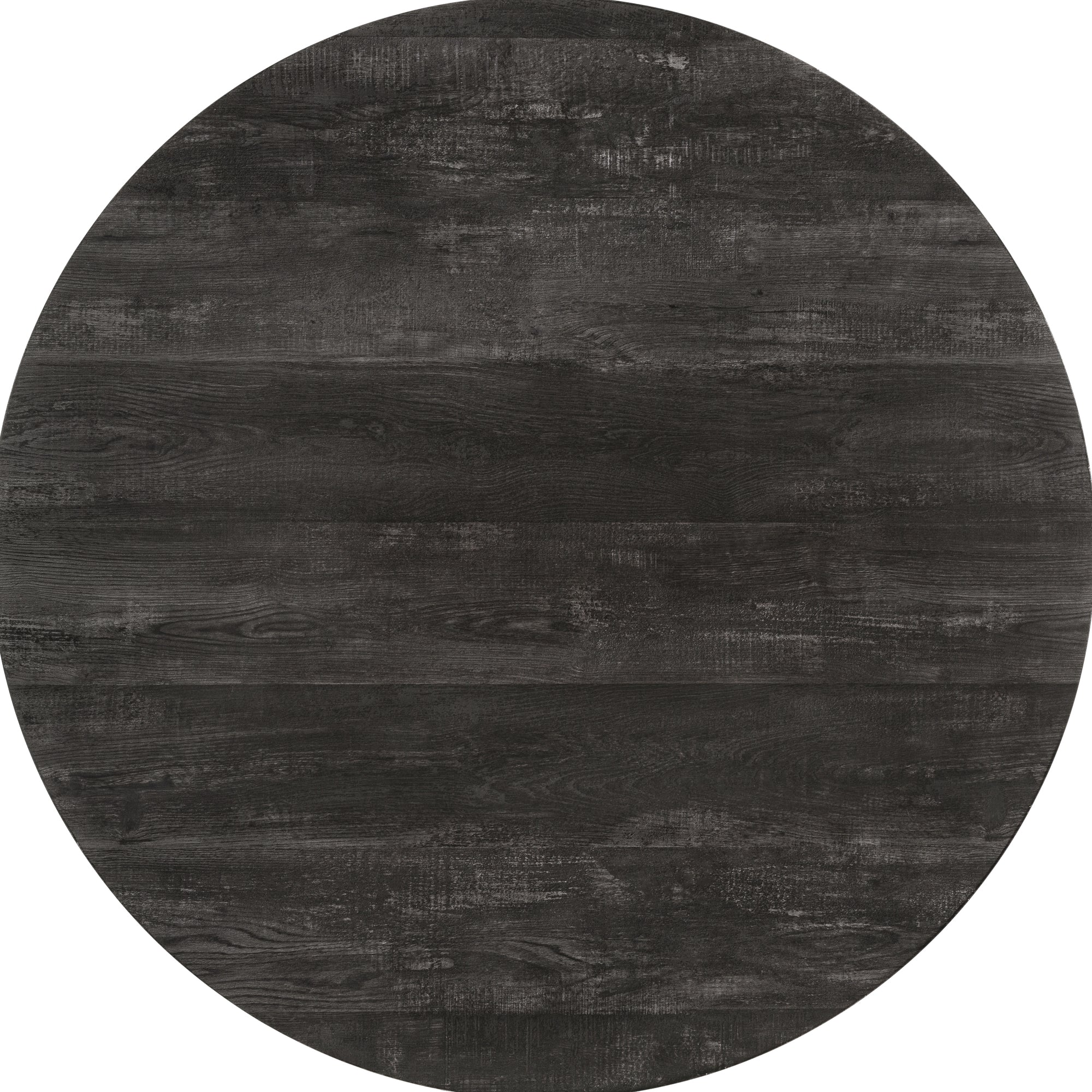 Dining Table - 48Dia/ Black Reclaimed Wood / Black Metal