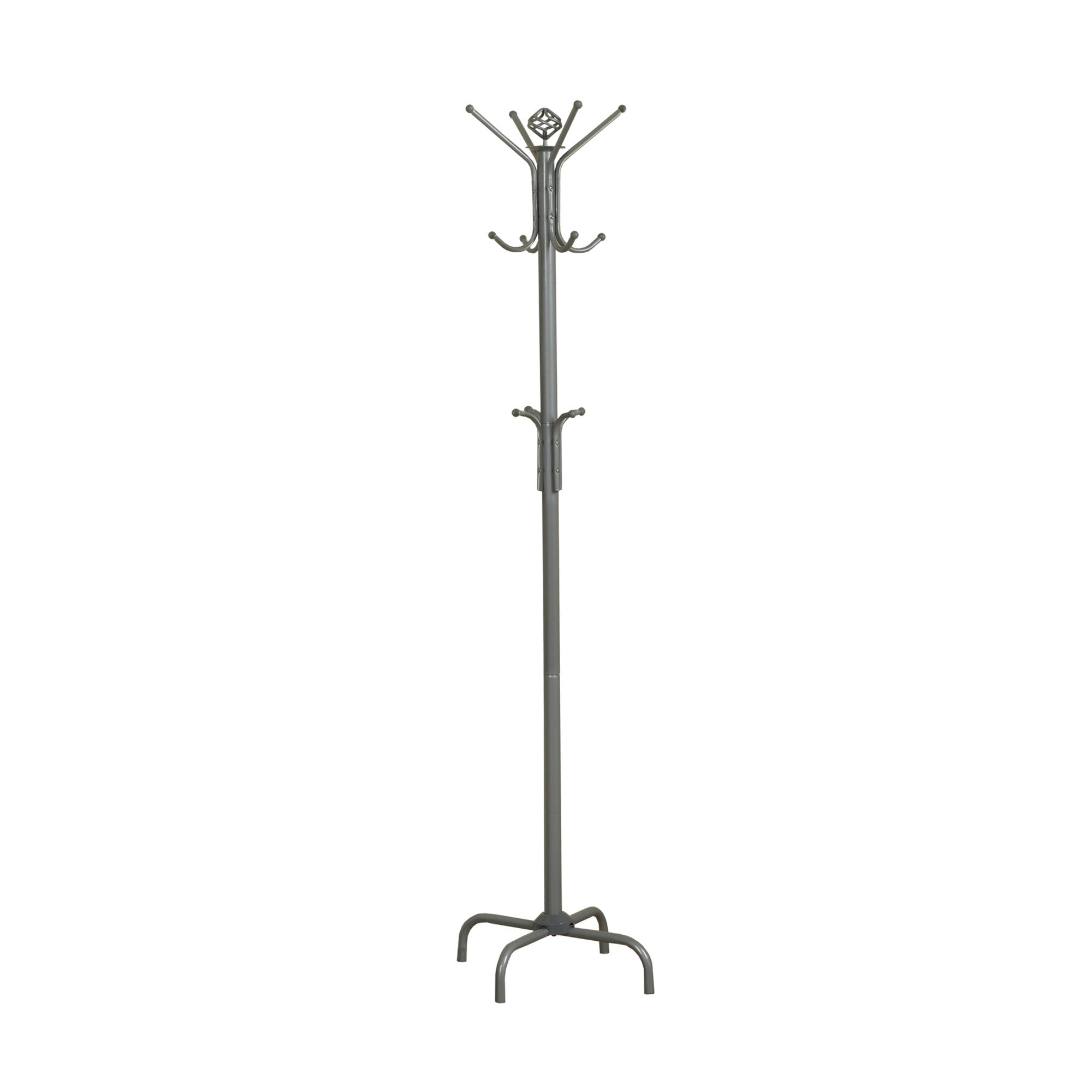 Coat Rack - 70H / Silver Metal