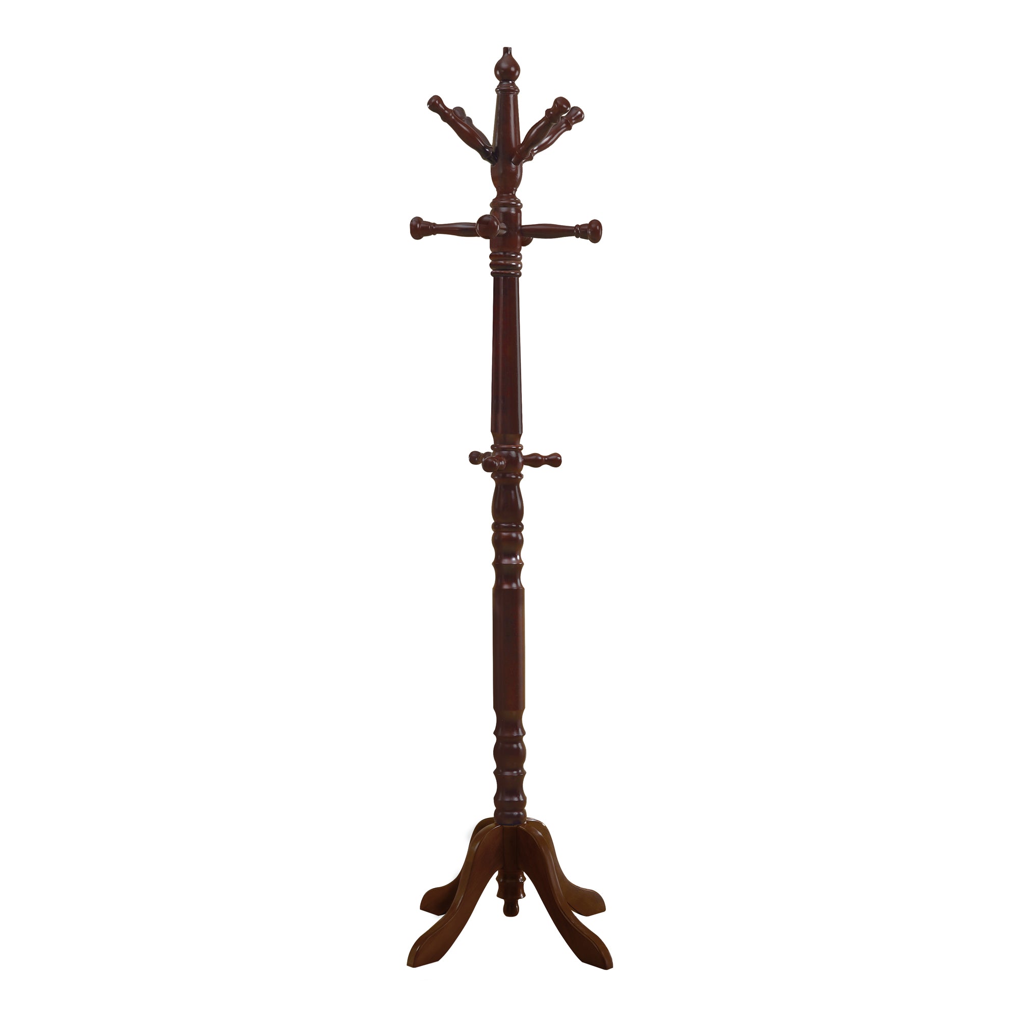 Coat Rack - 73H / Cherry Wood Traditional Style