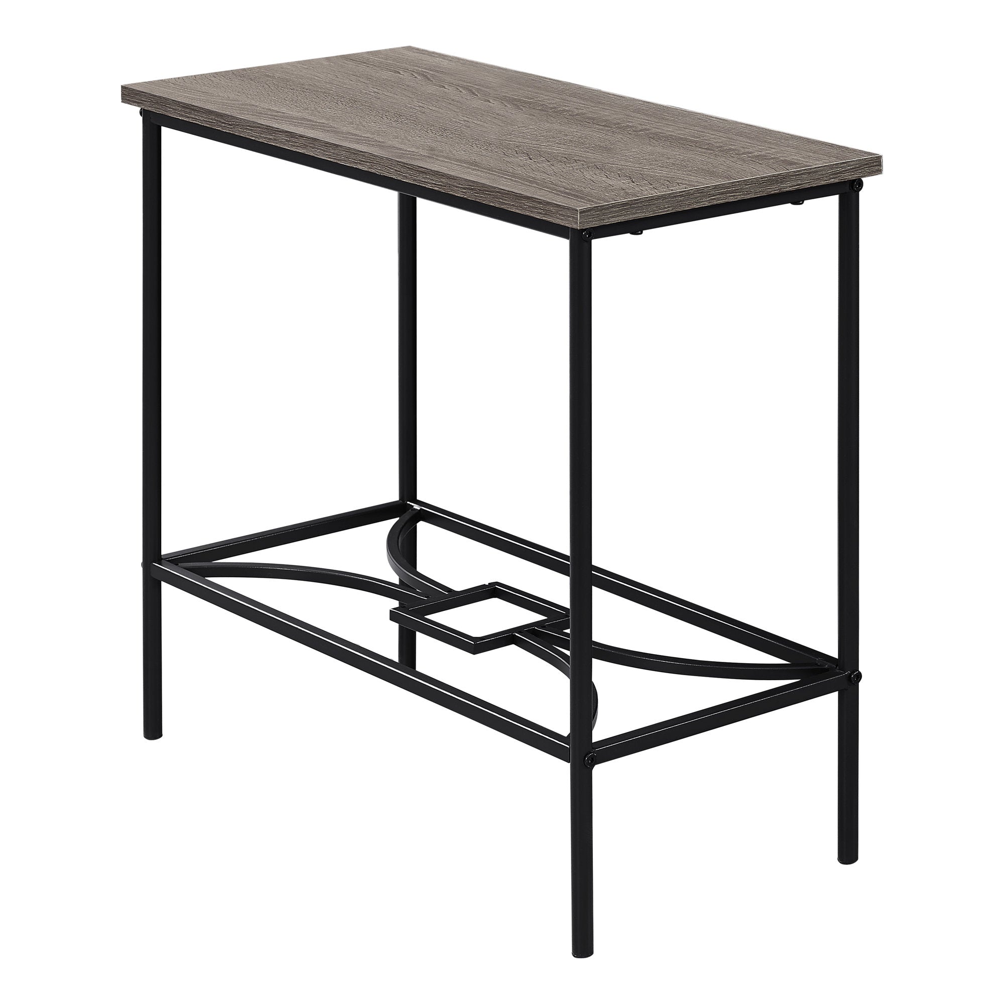 Accent Table - 22H / Dark Taupe / Black Metal