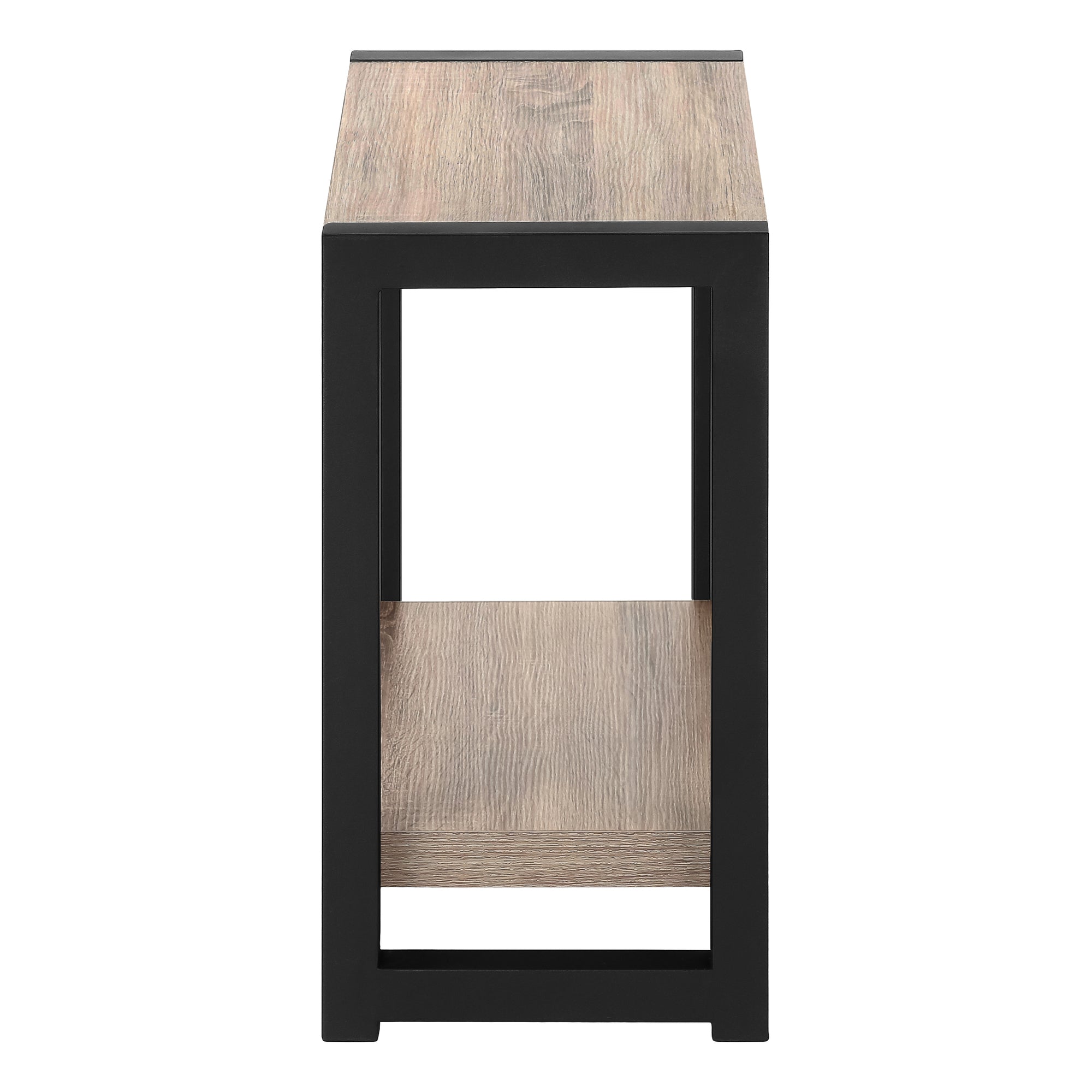 Accent Table - 22H / Dark Taupe / Black Metal