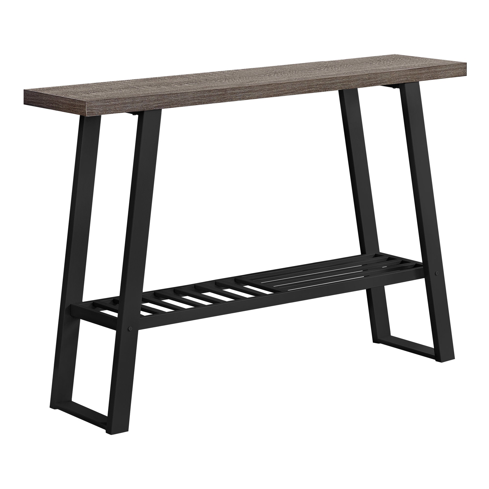 Accent Table - 48L / Dark Taupe / Black Hall Console