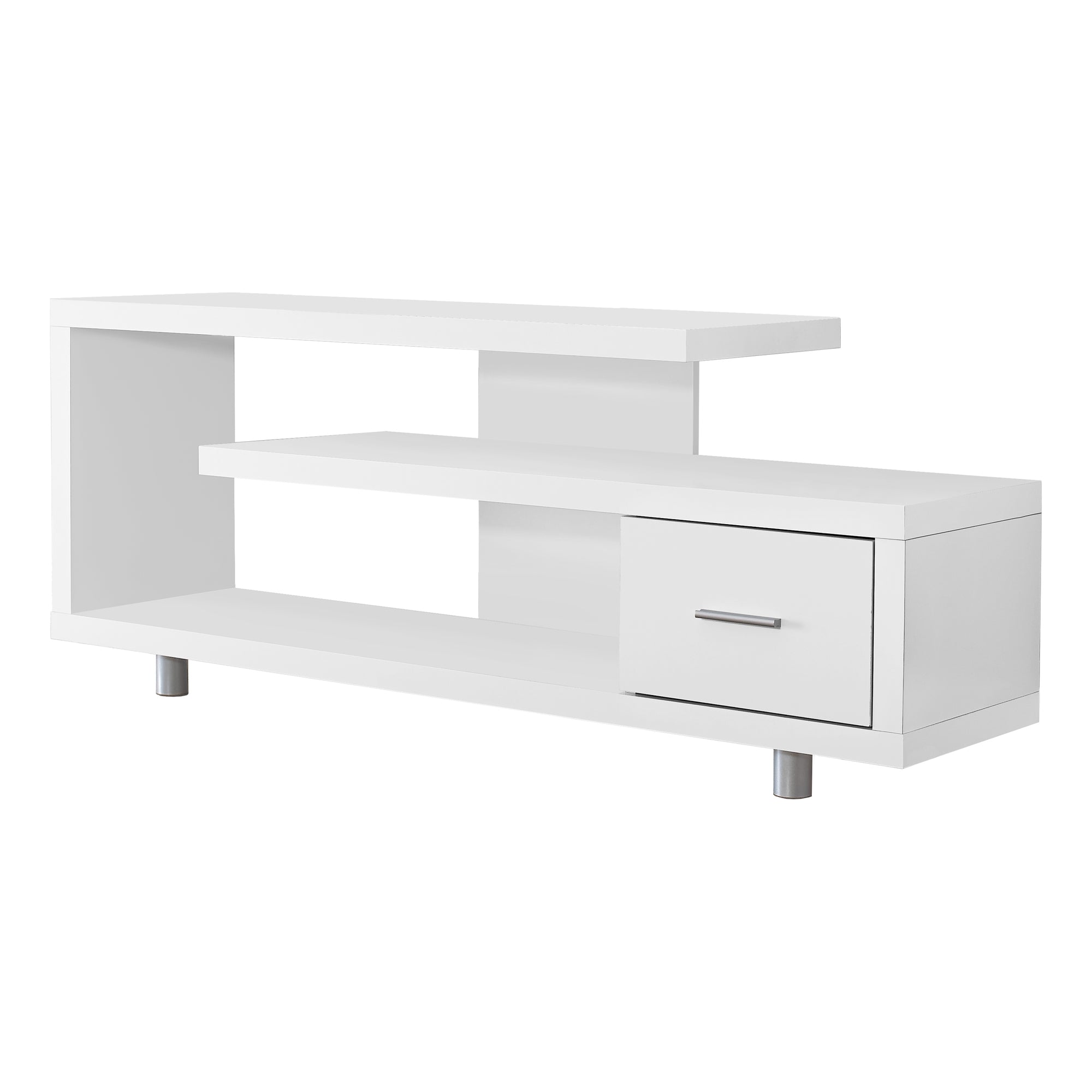 Tv Stand - 60L / White With 1 Drawer