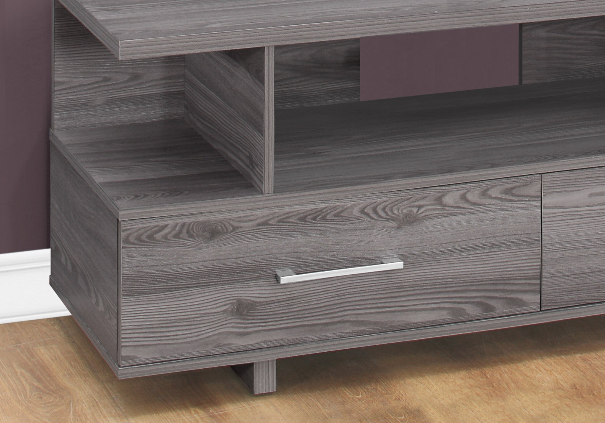 Tv Stand - 48L / Grey With 2 Storage Drawers