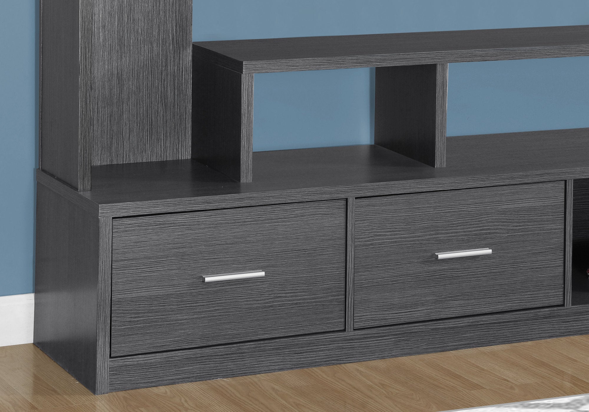 Tv Stand - 60L / Grey With A Display Tower