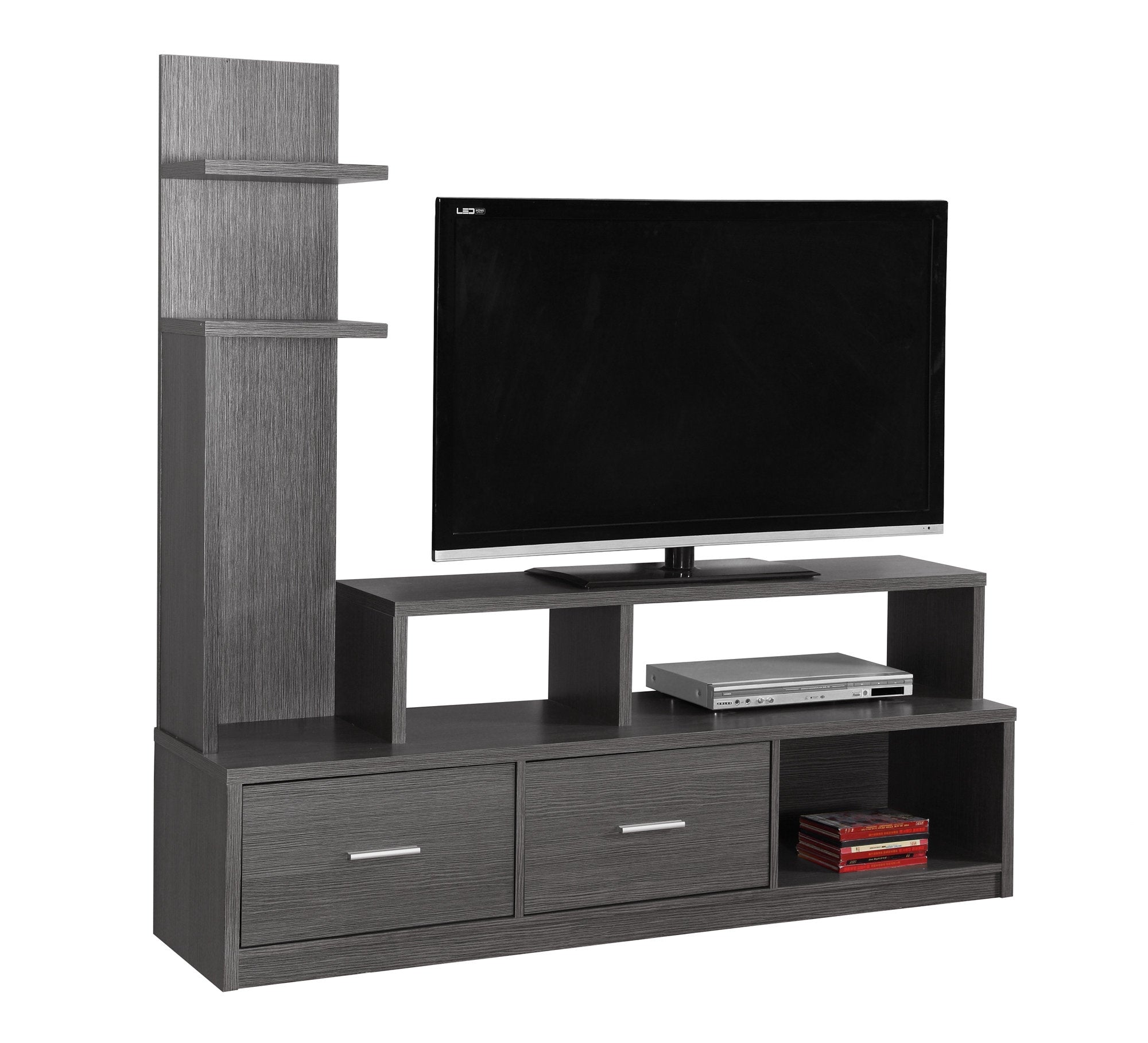 Tv Stand - 60L / Grey With A Display Tower