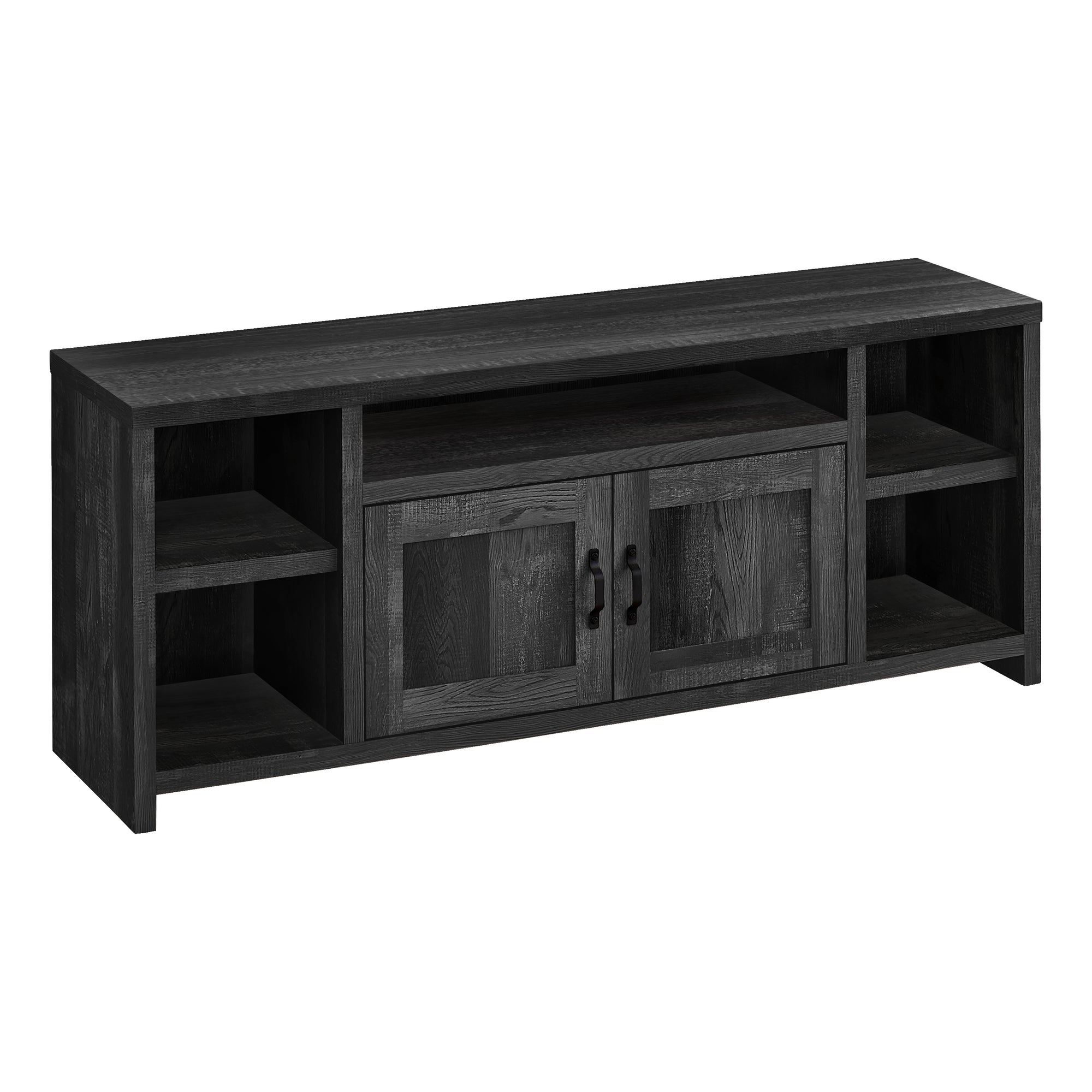 Tv Stand - 60L / Black Reclaimed Wood-Look