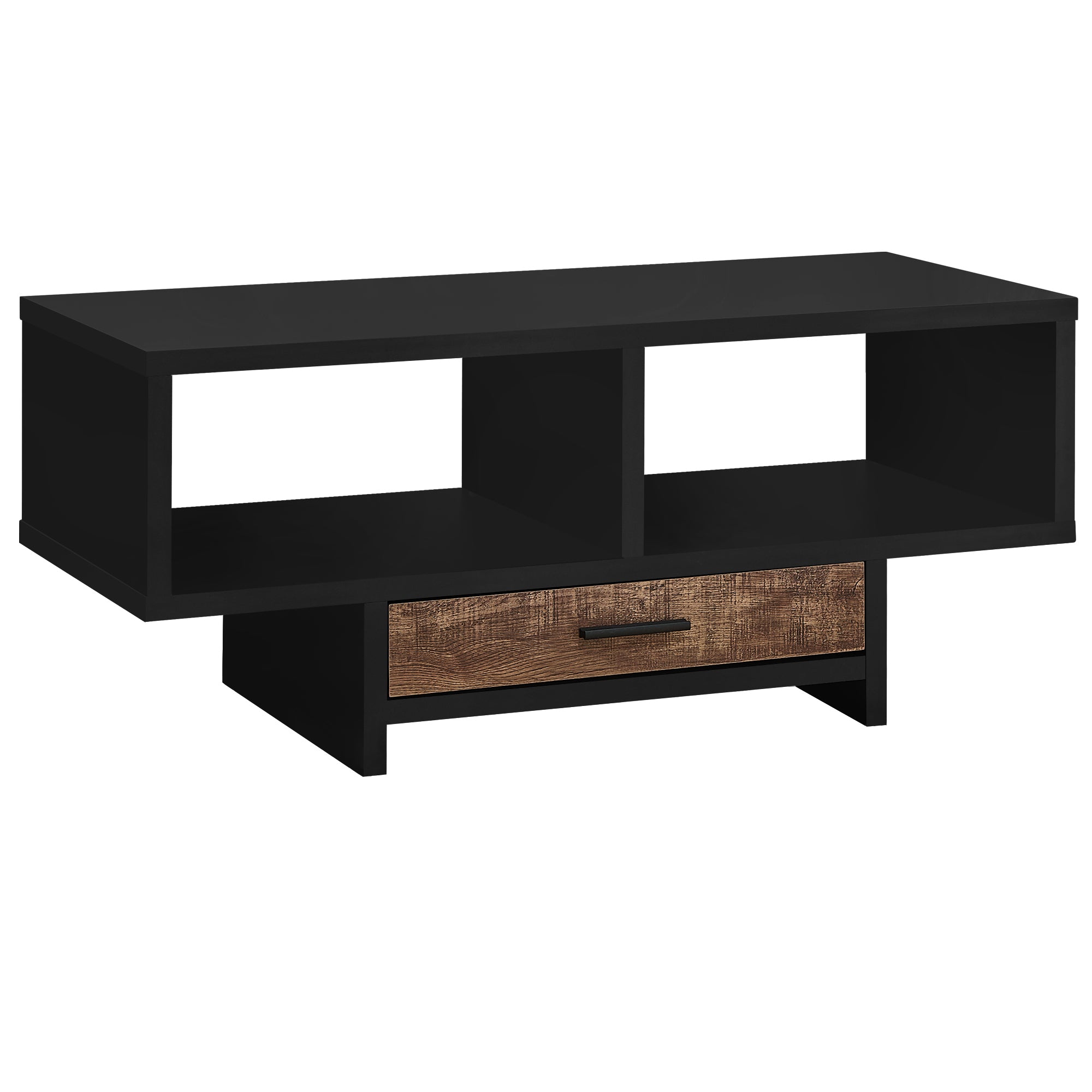 Coffee Table - Black / Brown Reclaimed Wood-Look