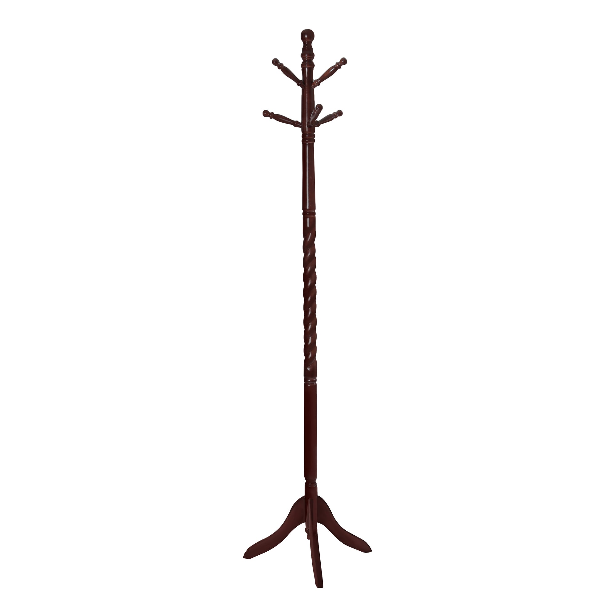 Coat Rack - 72H / Cherry Solid Wood Traditional Style