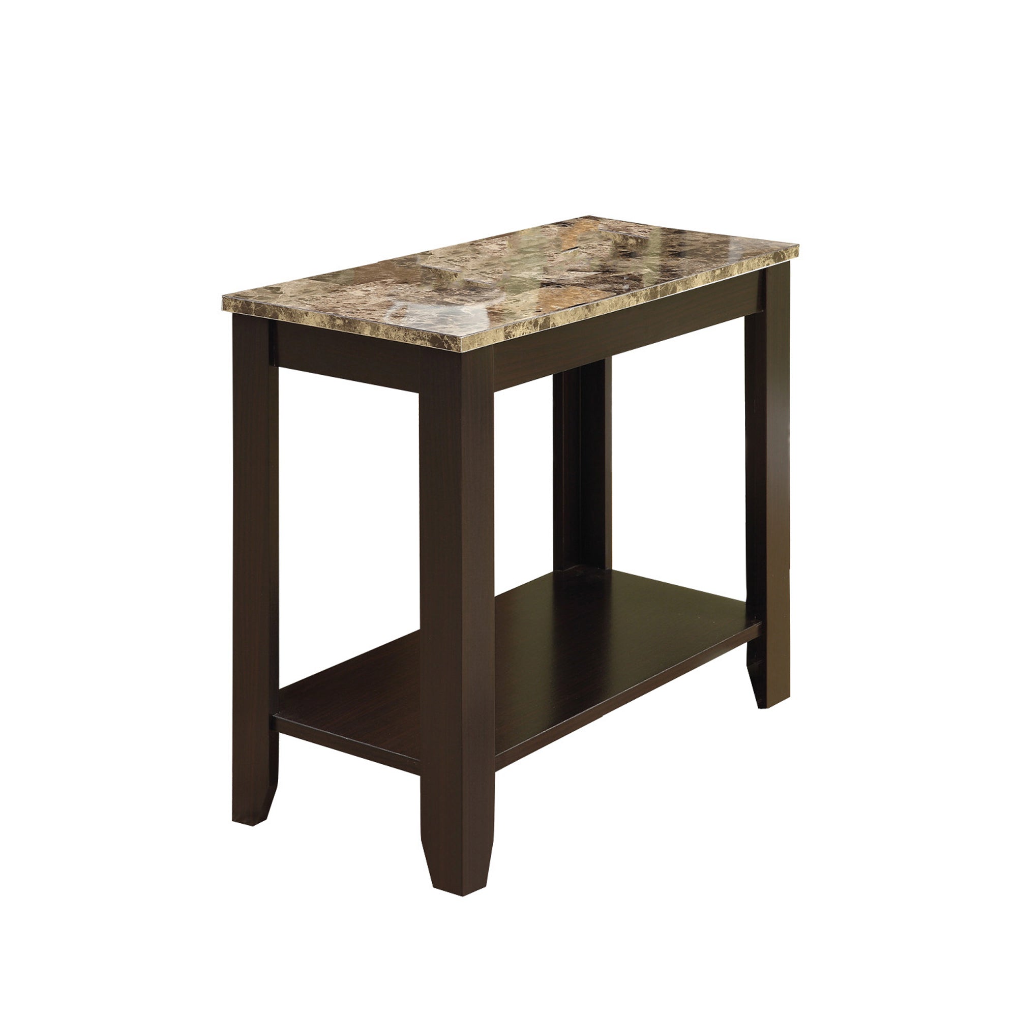 Accent Table - Espresso / Marble Top